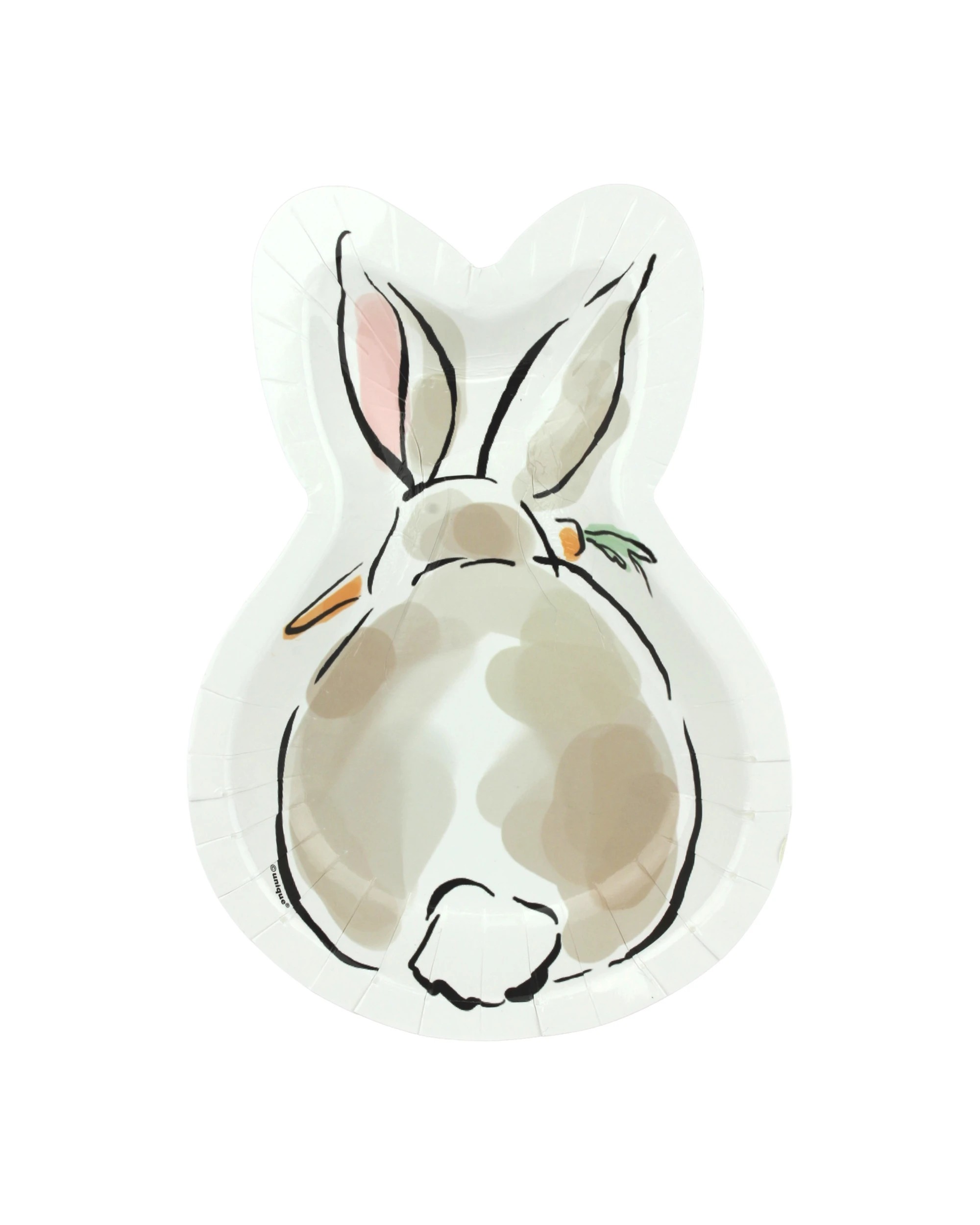 1 Unique Dainty Easter Bunny Paper Plates Pack of 8, 1 of 1
