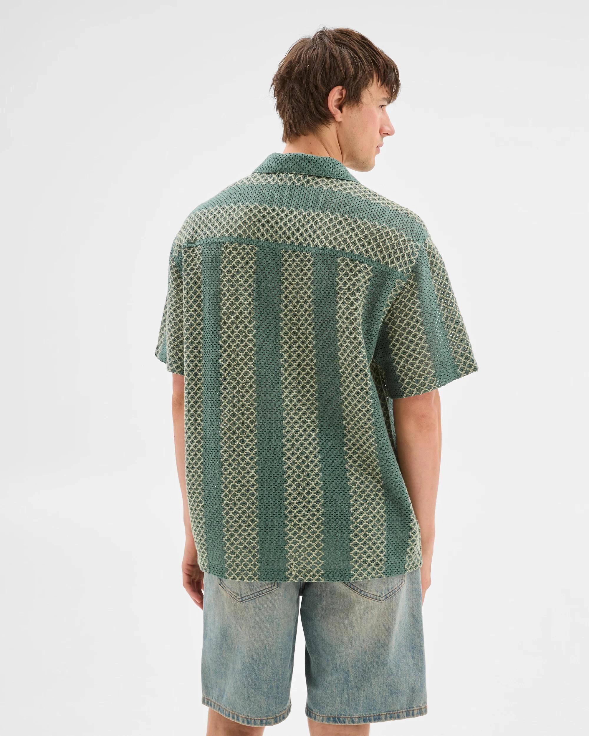 5 Australian Cotton Blend Woven Shirt - Commons GREEN, 5 of 7