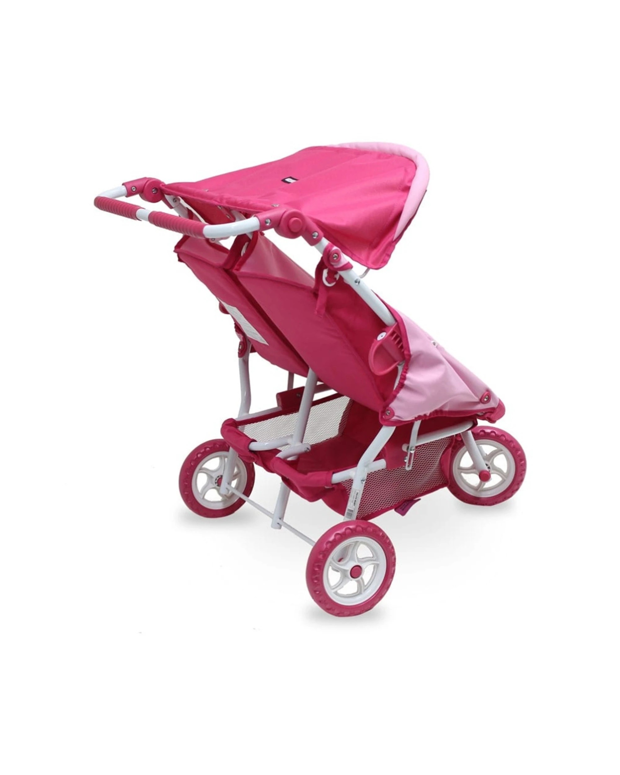 2 Just Like Mum Mini Marathon Twin Doll Stroller Reclining Seat Sun Canopy 3y - Pink, 2 of 6