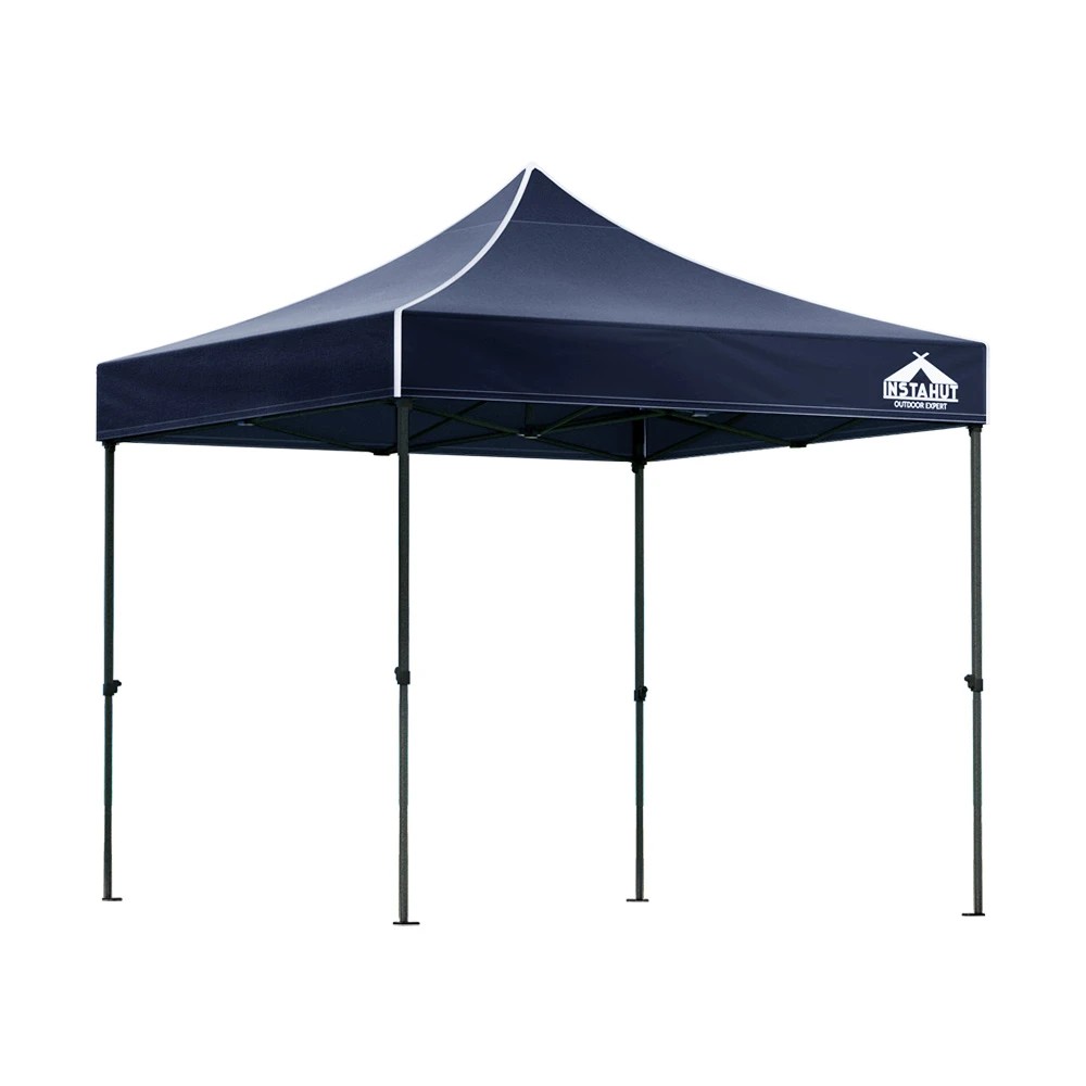 1 Instahut Gazebo Pop Up 3x3m w/Base Podx4 Marquee Folding Outdoor Wedding Camping Tent Shade Canopy - Blue, 1 of 6