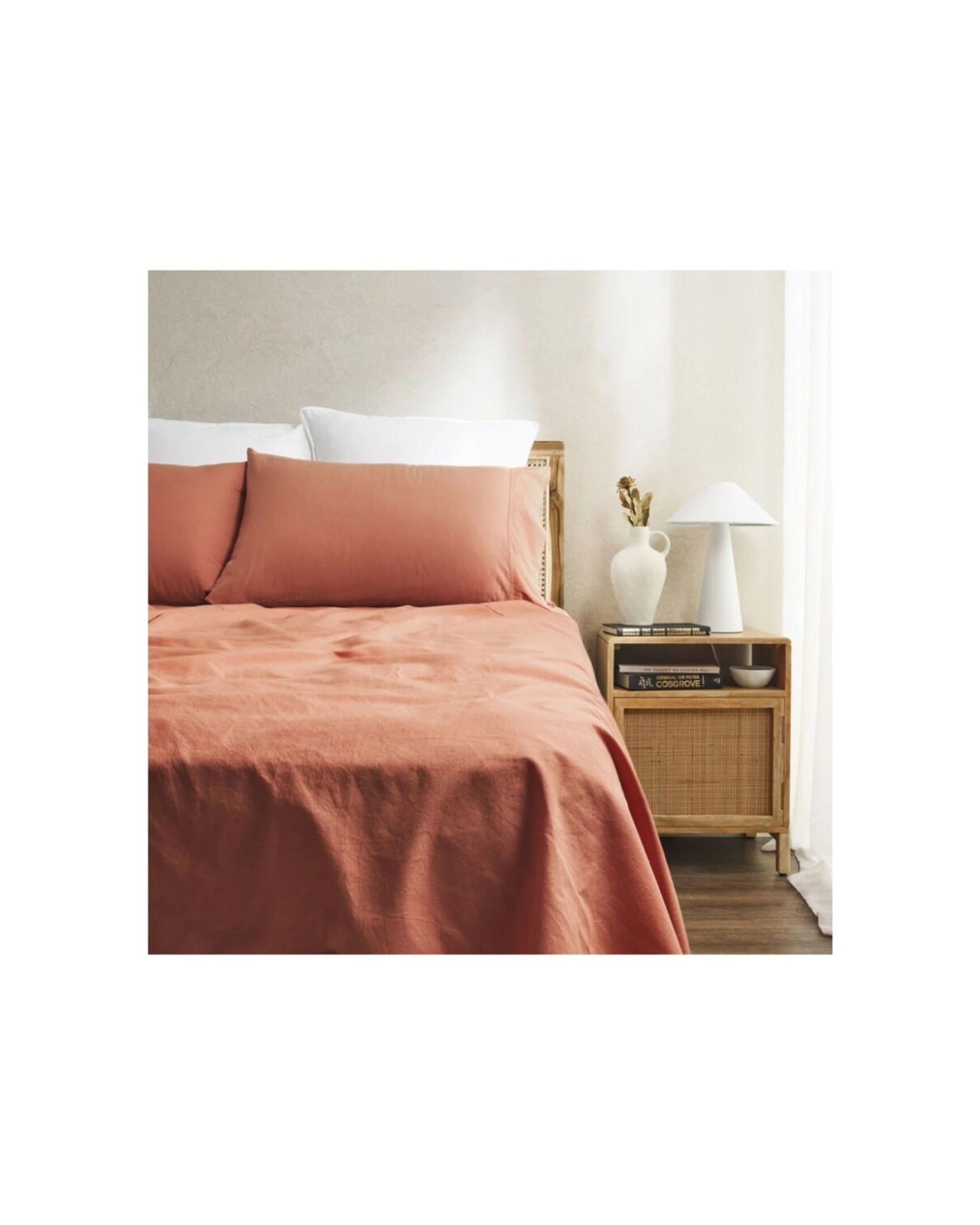 1 Tontine Vintage Wash Bed Bedding Sheet Set Soft Clay - King Bed - Beige, 1 of 4