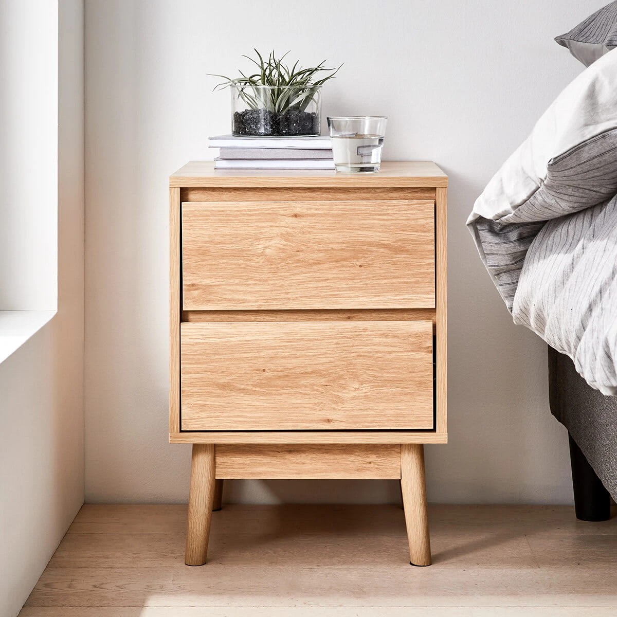 1 Thorne 2 Drawer Bedside Table, 1 of 9