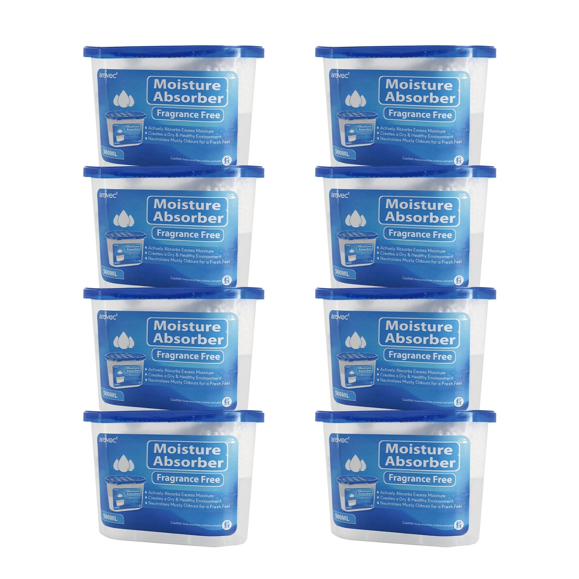 1 Arovec Moisture Absorber for Laundry Room Wardrobe and Storage 8 Pack, 1 of 1