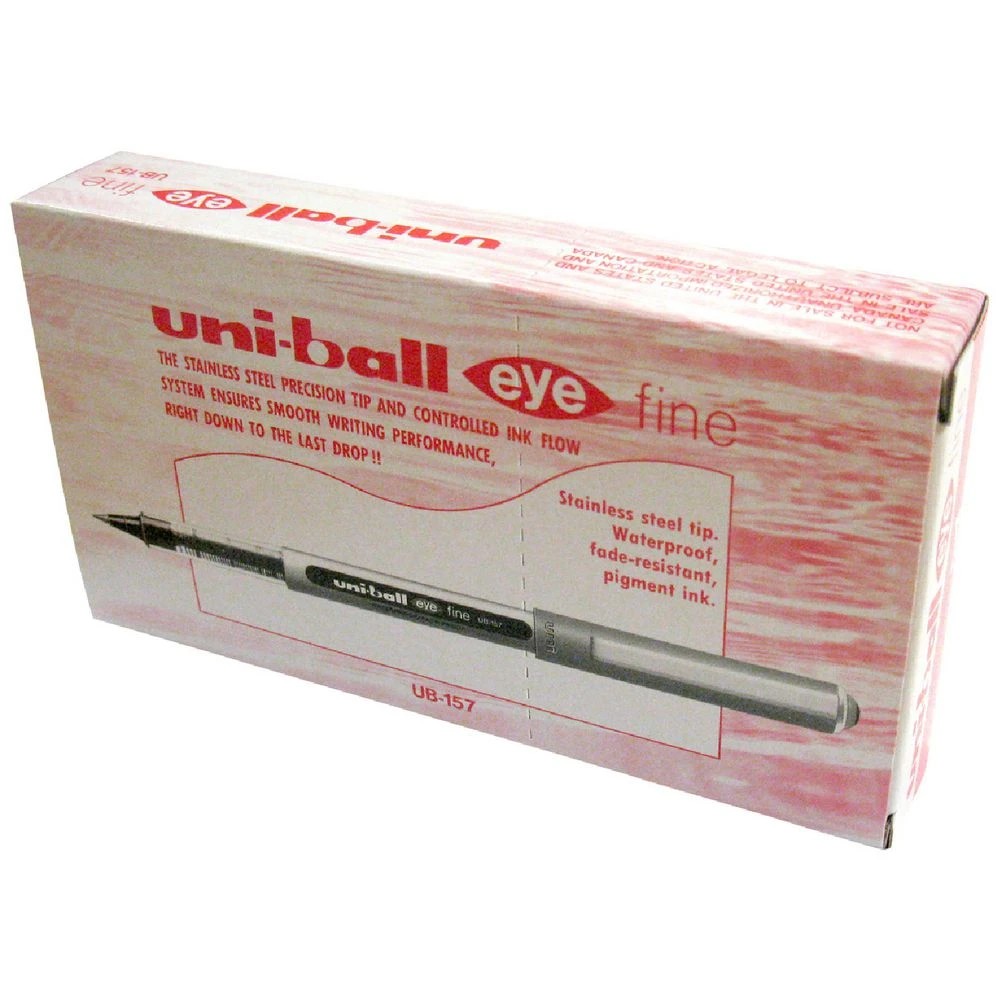 1 Uni-Ball Eye Fine Rollerball Pens Red 12 Pack, 1 of 3