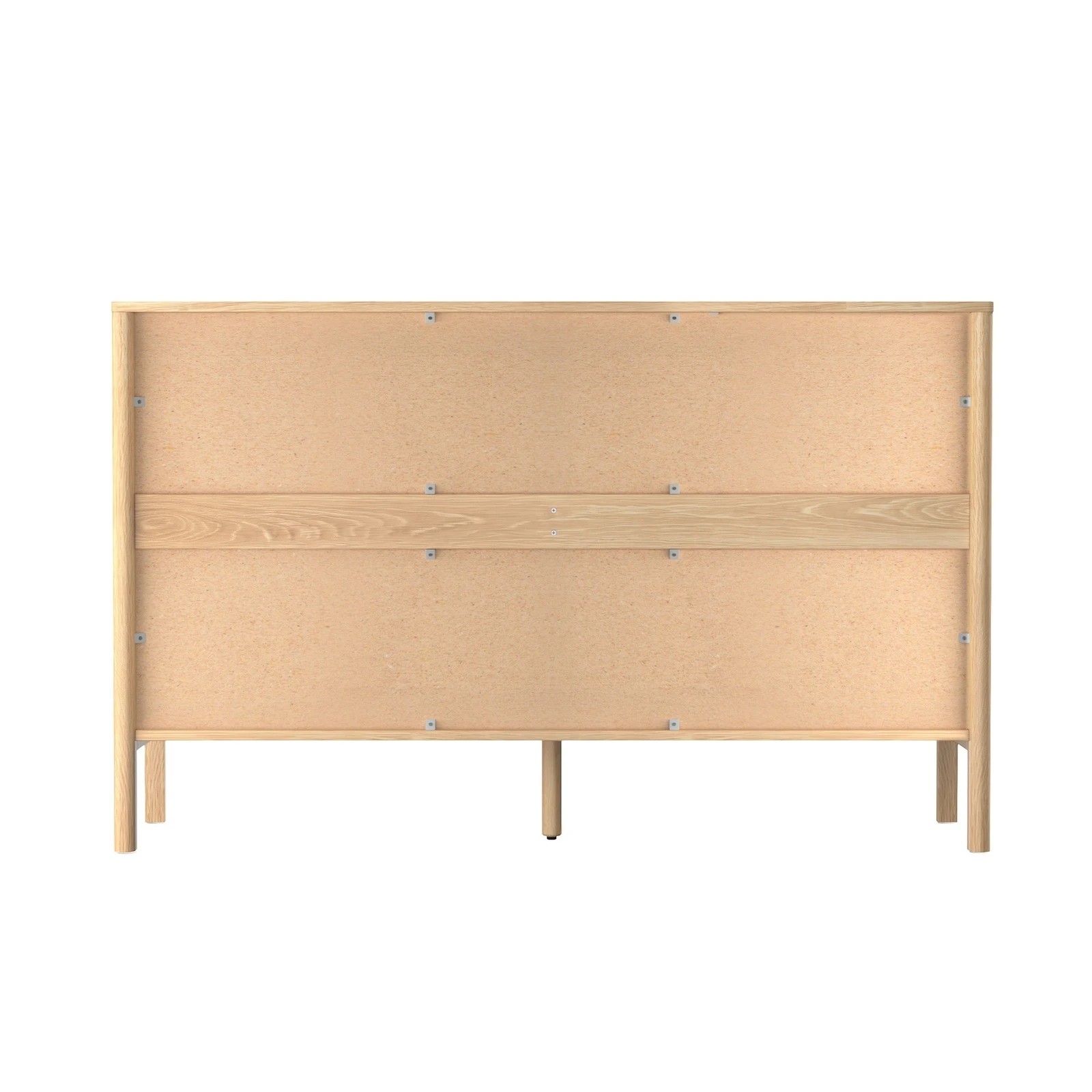 8 Oikiture 6 Chest Of Drawers Dresser Lowboy Storage Handle-Free Bedroom - Natural, 8 of 8