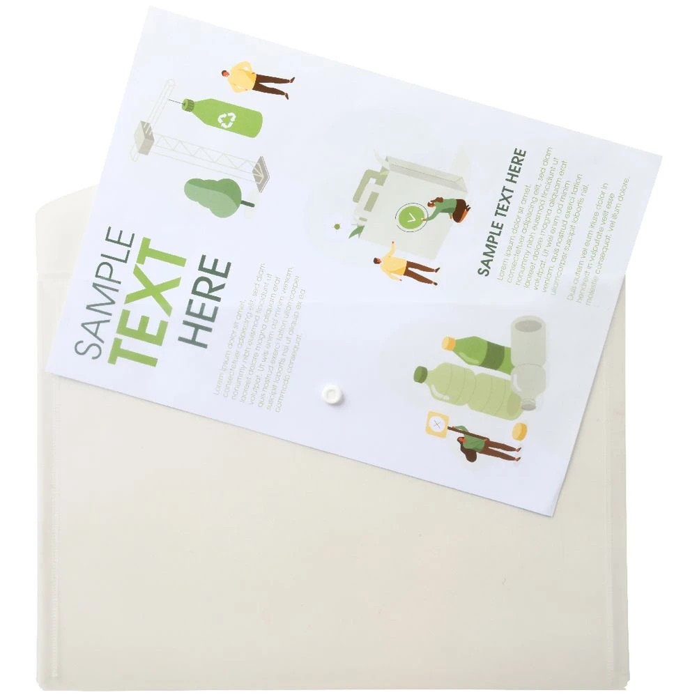 3 J.Burrows Antibacterial A4 Document Wallet Clear, 3 of 3