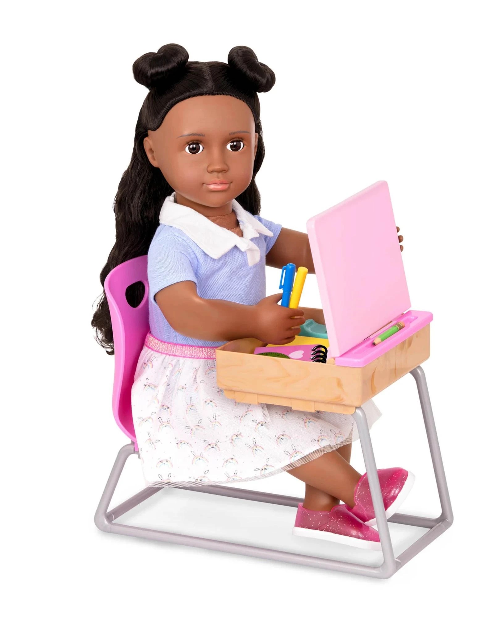 3 Our Generation Flying Colours School Desk & Supplies Set for 18-inch Dolls - Multi, 3 of 7