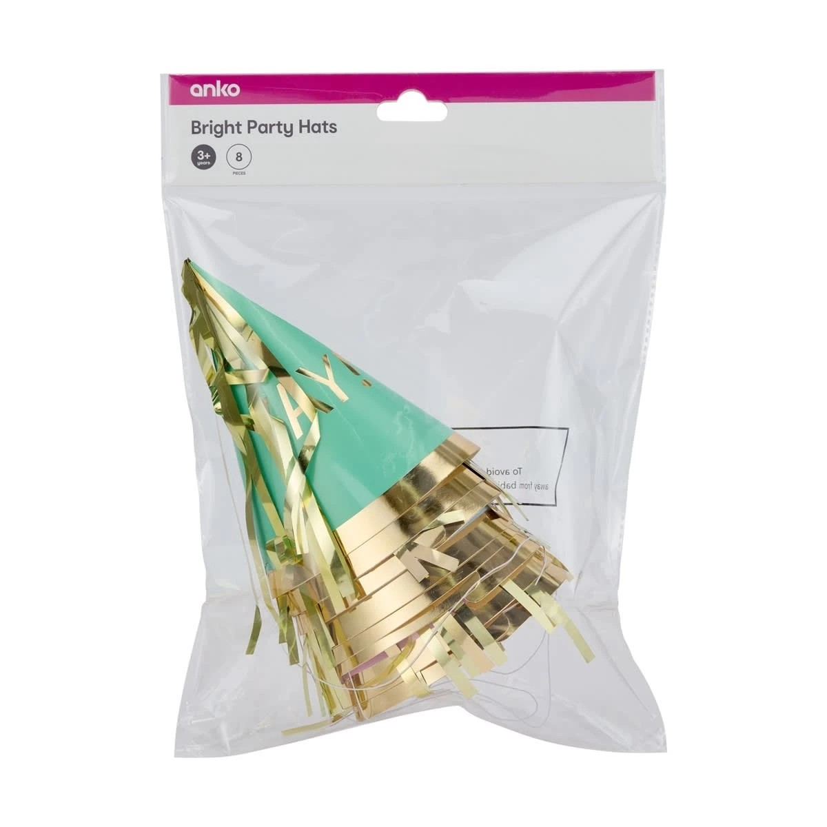 6 8 Piece Bright Party Hats, 6 of 6