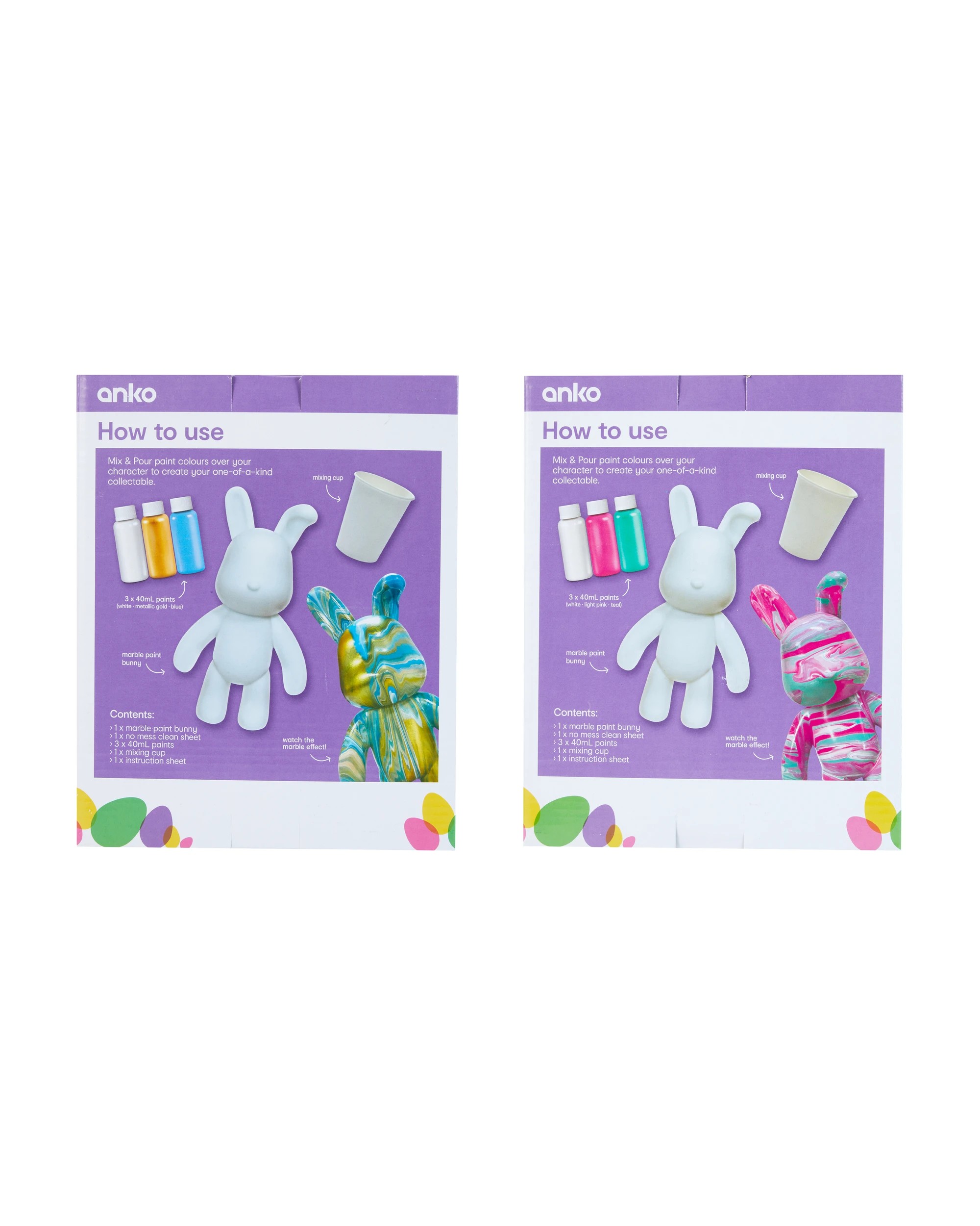 4 Marble Paint Bunny - Assorted, 4 of 4