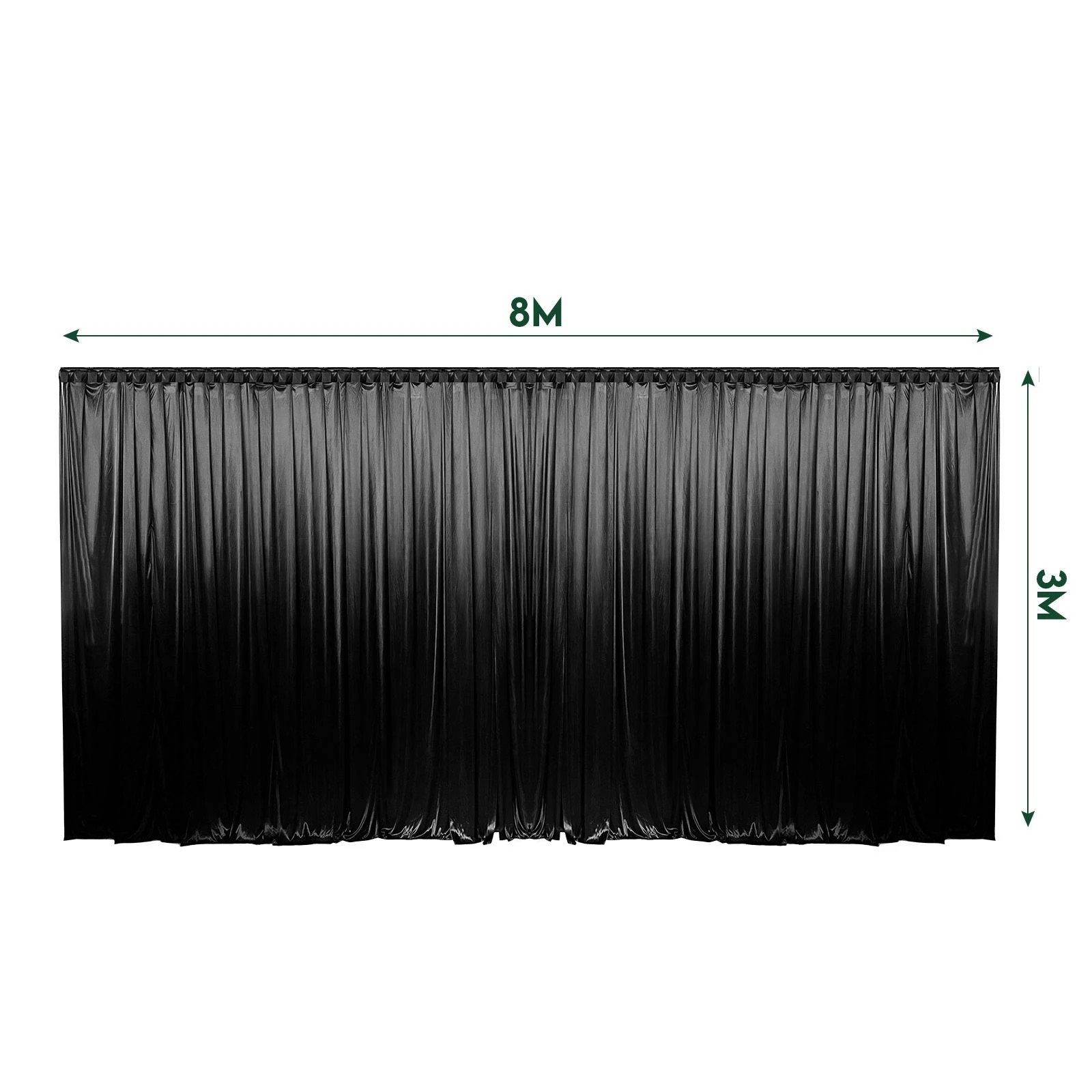 2 Ausway 3x8m Wrinkle Free Backdrop Curtain for Wedding Party Stage Photography Background Drapes Decor, 2 of 6