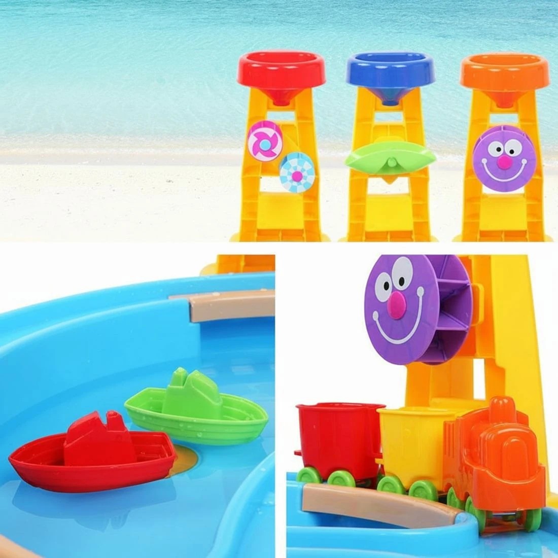 7 Keezi Kids Sandpit Pretend Play Set Durable Space Saving Modern Decor Easy Assembly Sturdy Versatile Easy Clean - Blue, 7 of 8