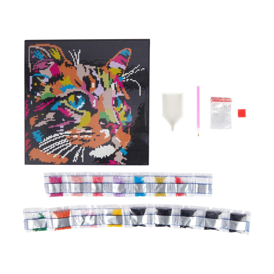 2 Sparkle Gem Art - Neon Cat, 2 of 2