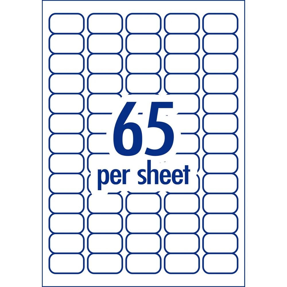 3 Avery Premium White Addressing Labels AveryEco 65UP 10 Sheets, 3 of 9