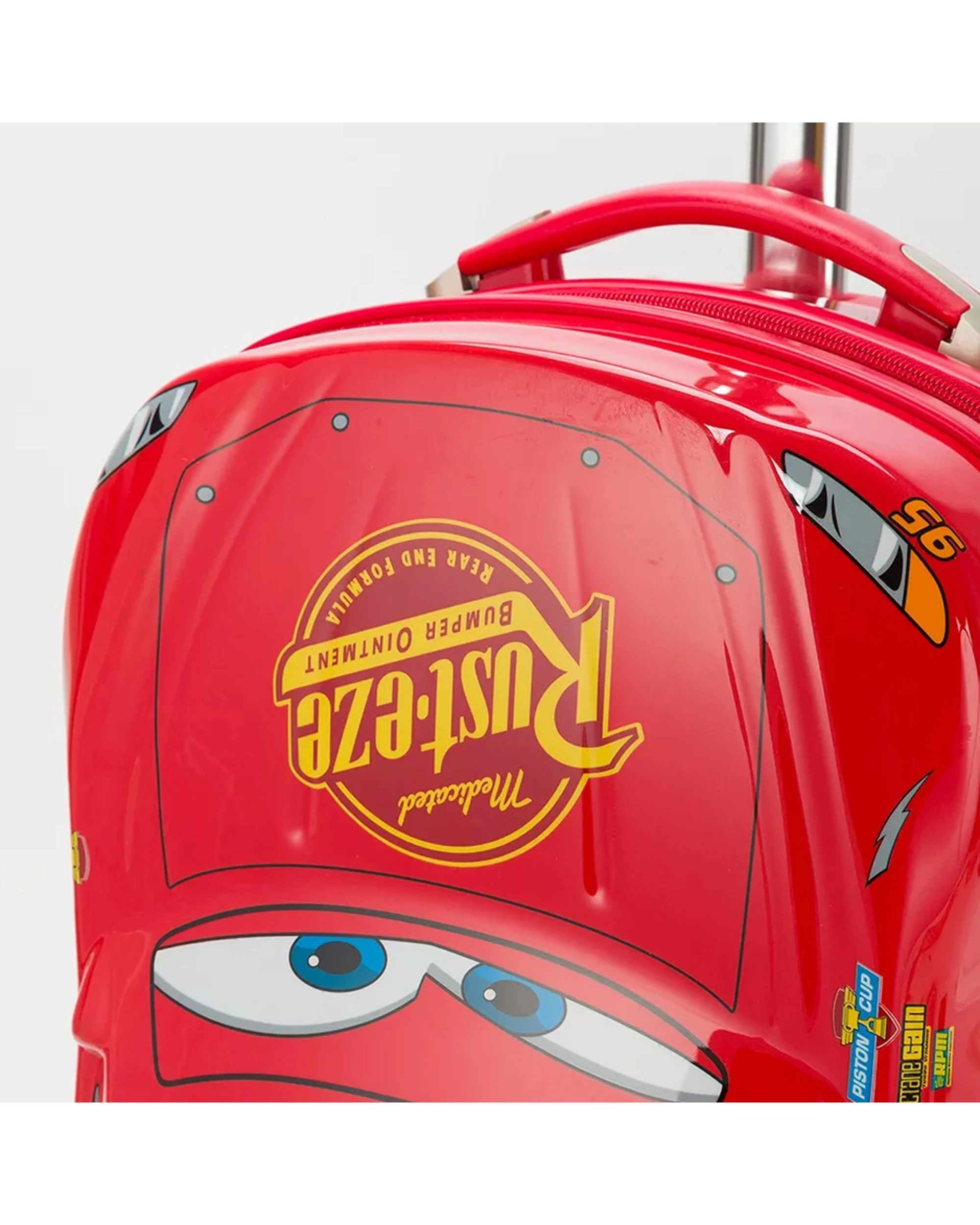 2 Disney Lightning Mcqueen 19" Hard Case Wheeled Trolley Suitcase Luggage - Red, 2 of 9