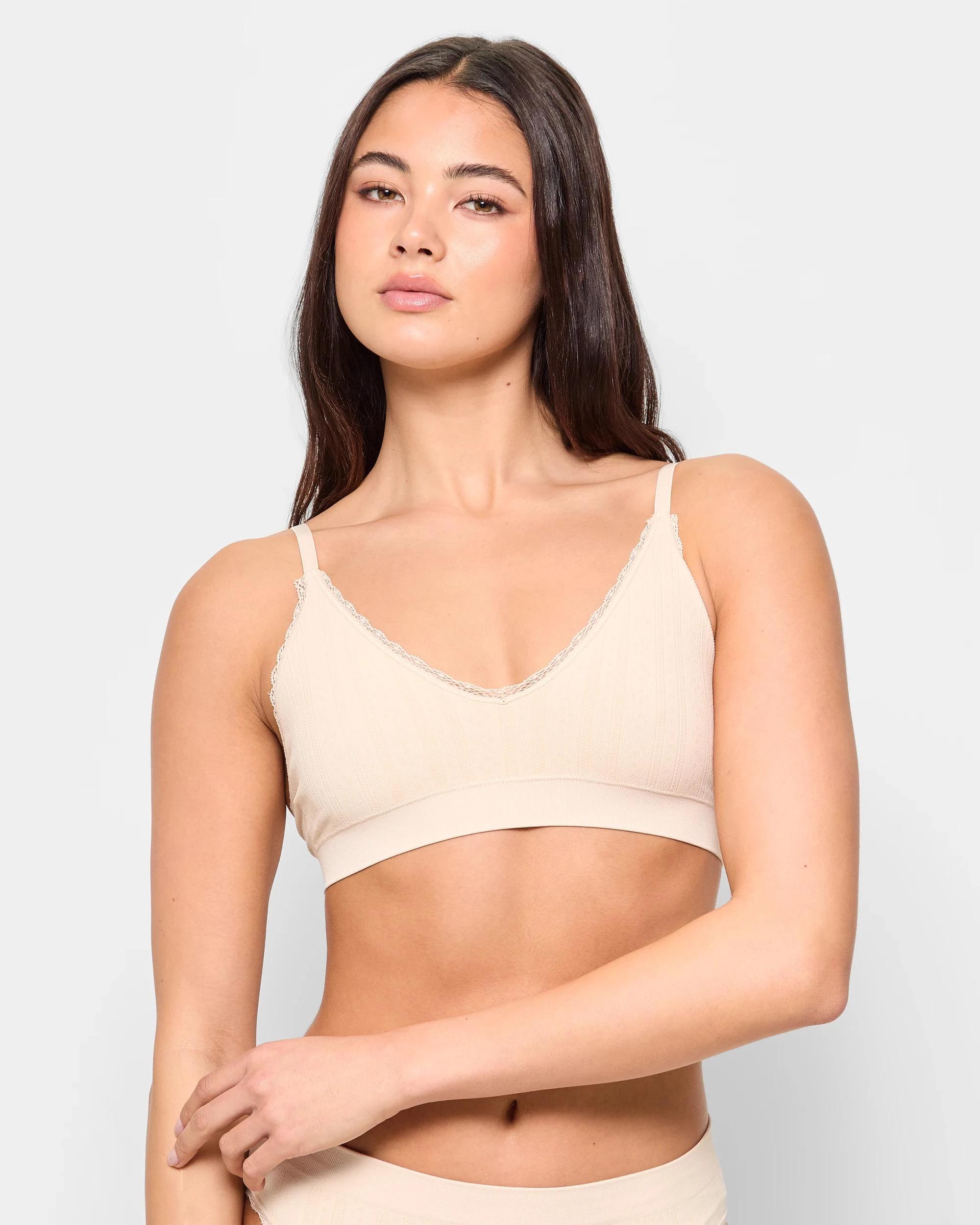 1 Lily Loves Pointelle Crop Top BARE BEAUTY, 1 of 4