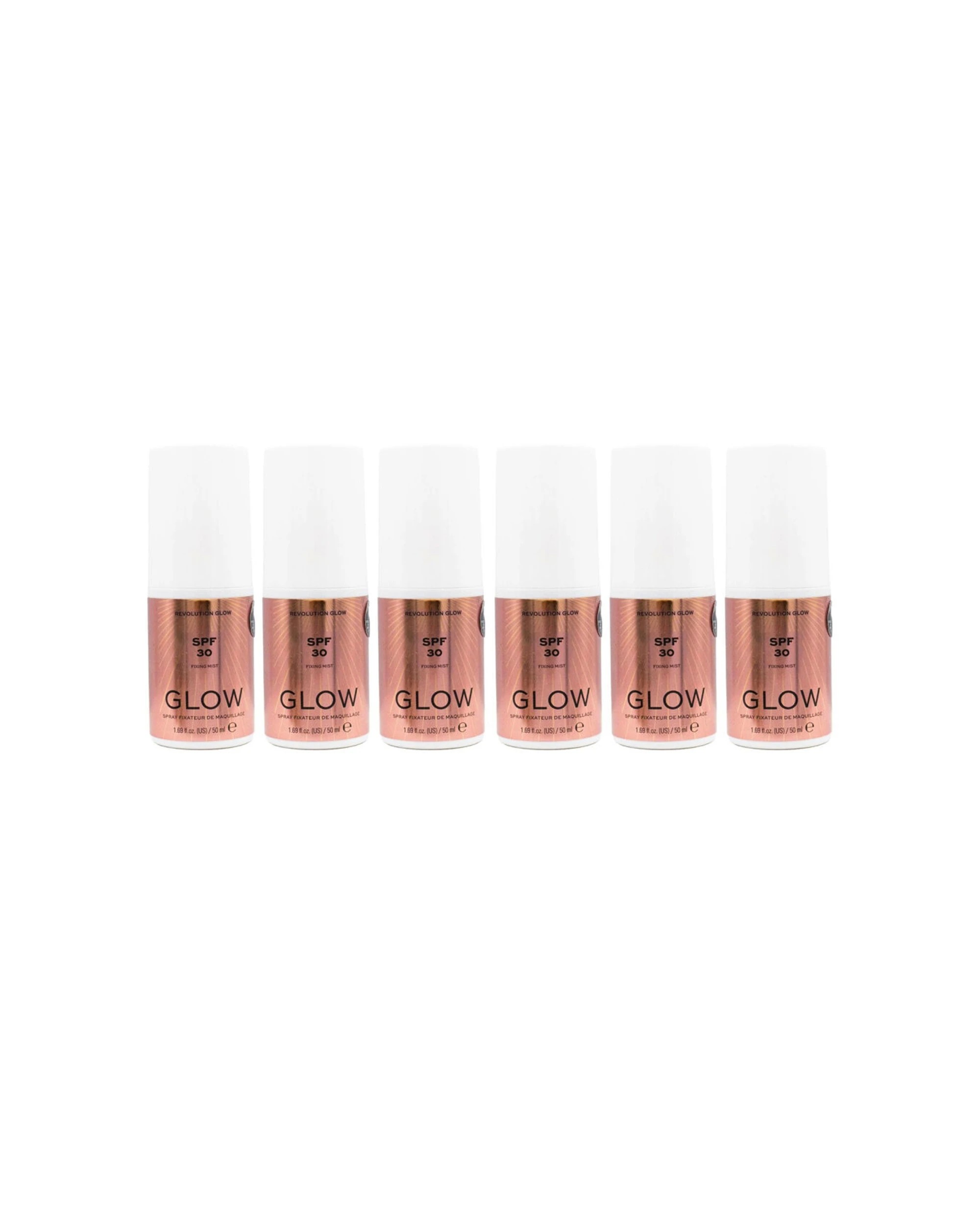 1 Revolution Glow Fixing Mist Setting Spray 6PK 50ml Hydrating Face Makeup - Pink, 1 of 4