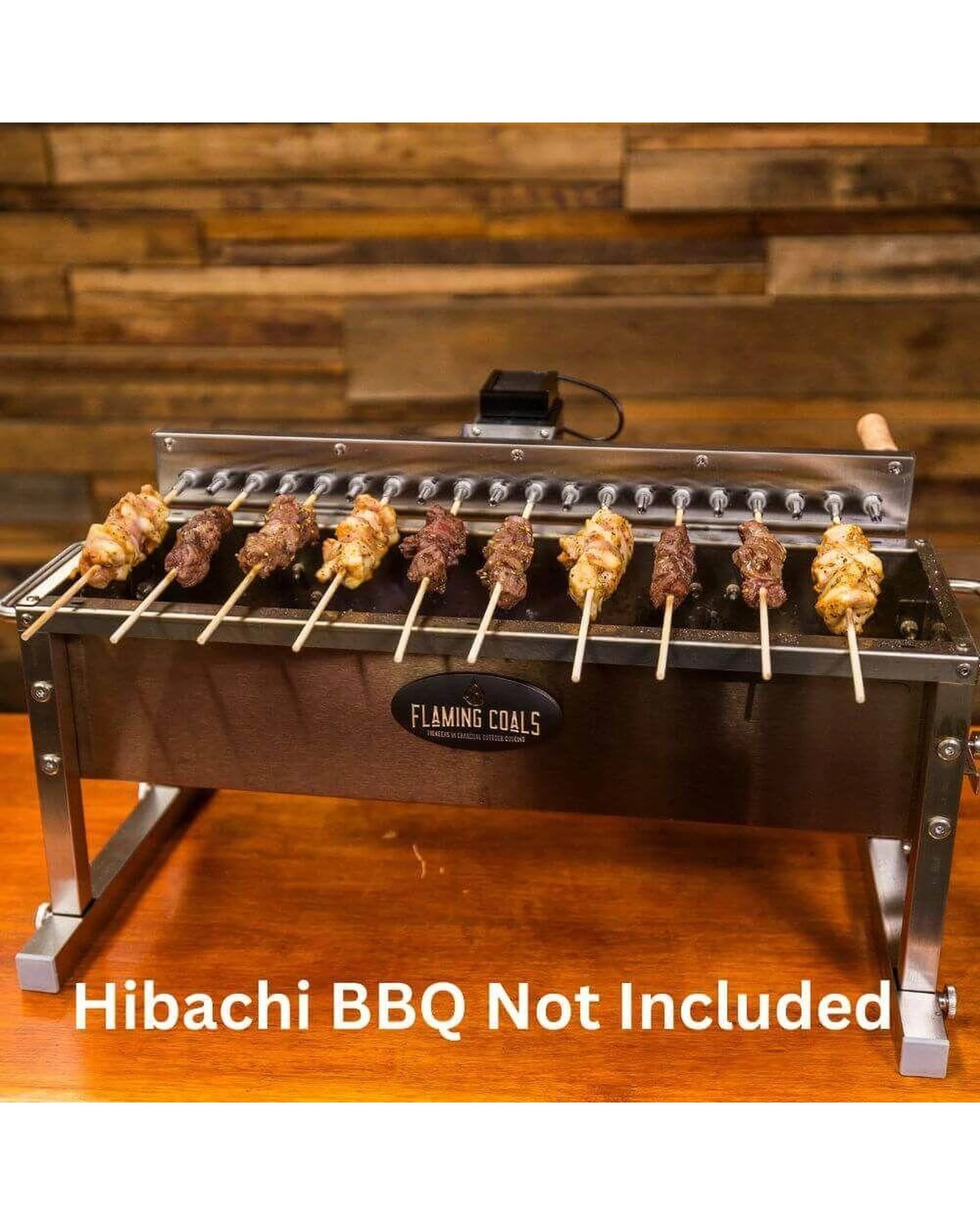 6 Flaming Coals Wooden Bamboo Skewers - 100 pack, 6 of 10