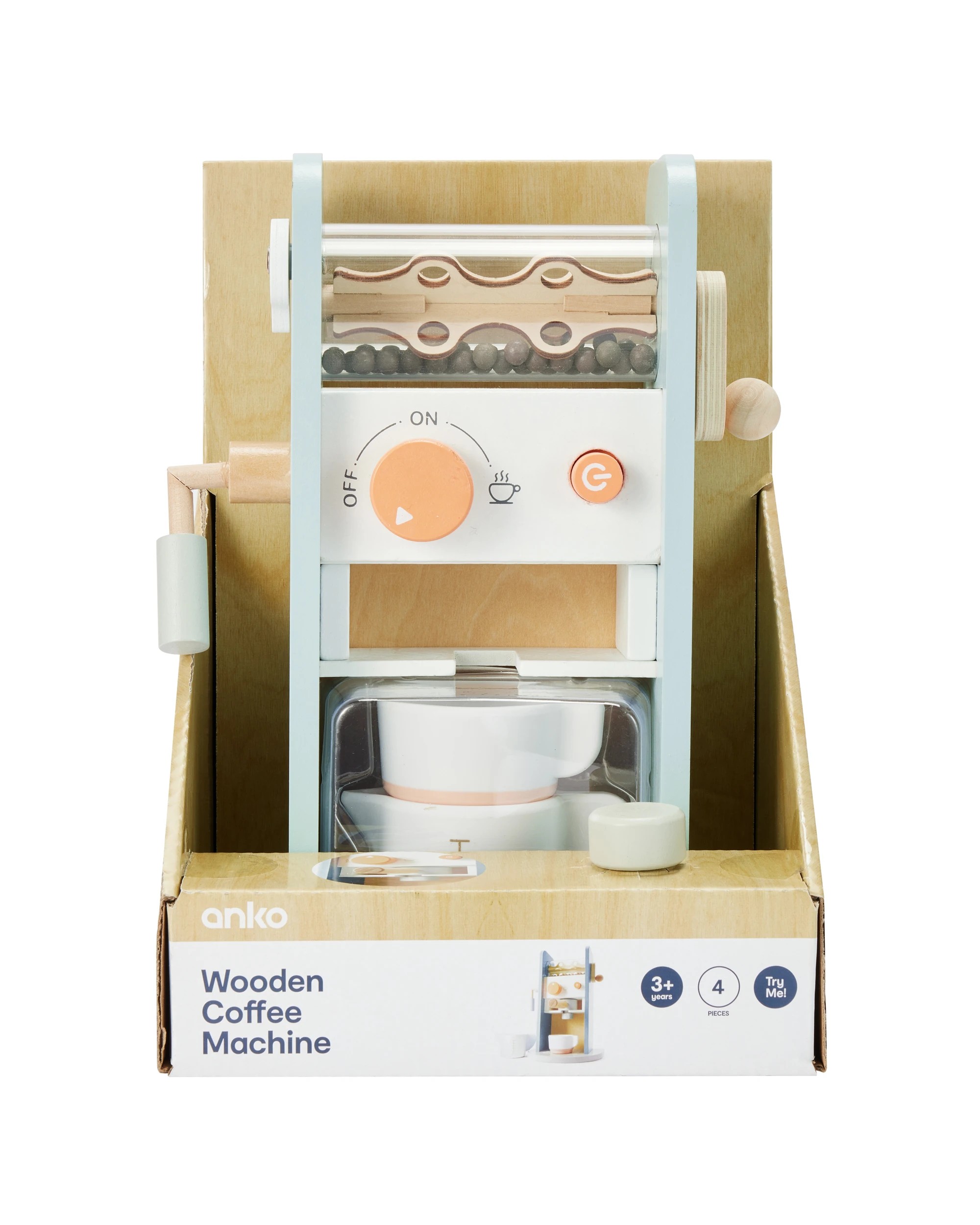 9 4 Piece Wooden Coffee Machine Toy, 9 of 10