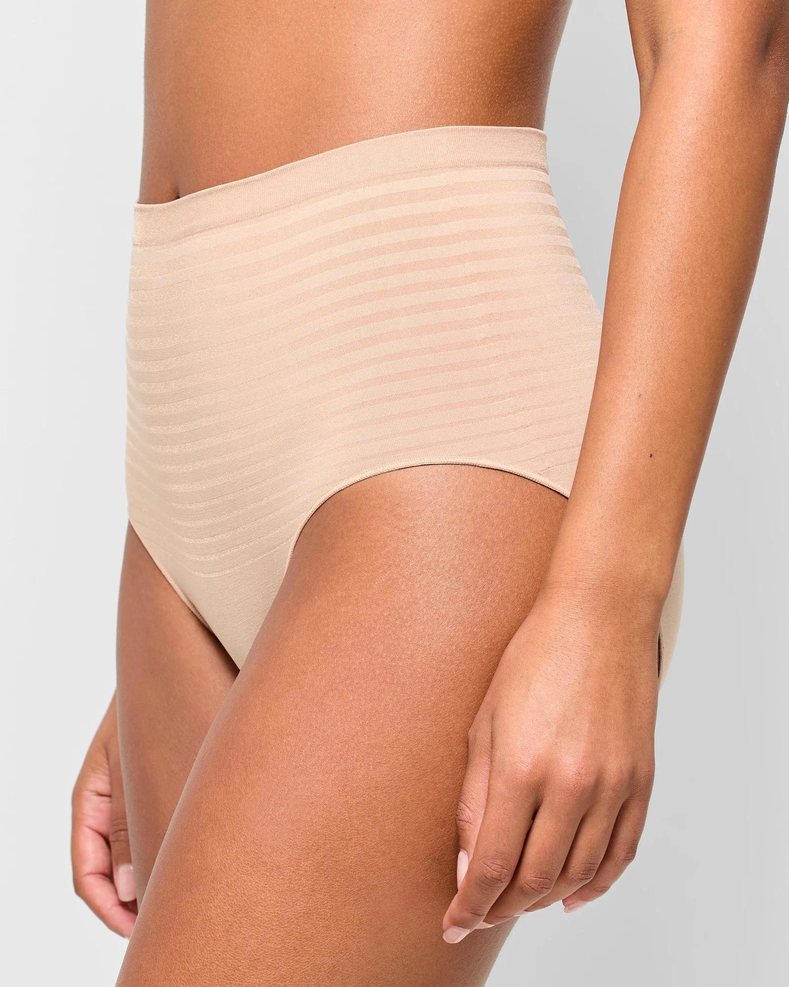 3 Target Womens Seamfree Matte and Shine Full Briefs 2 Pack LATTE, 3 of 4