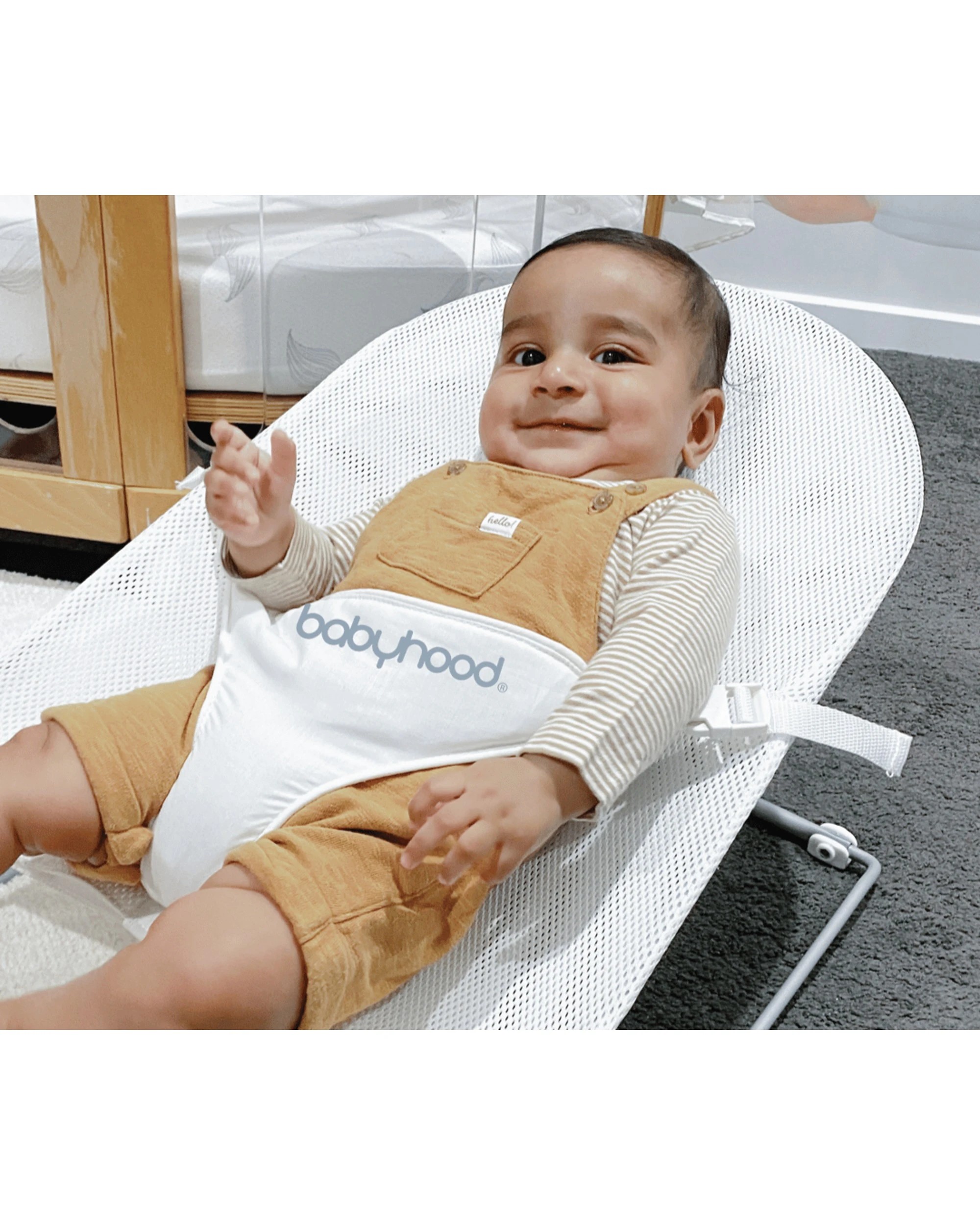 4 Babyhood Safety Mesh Bouncer Toasted Almond - Multi, 4 of 6