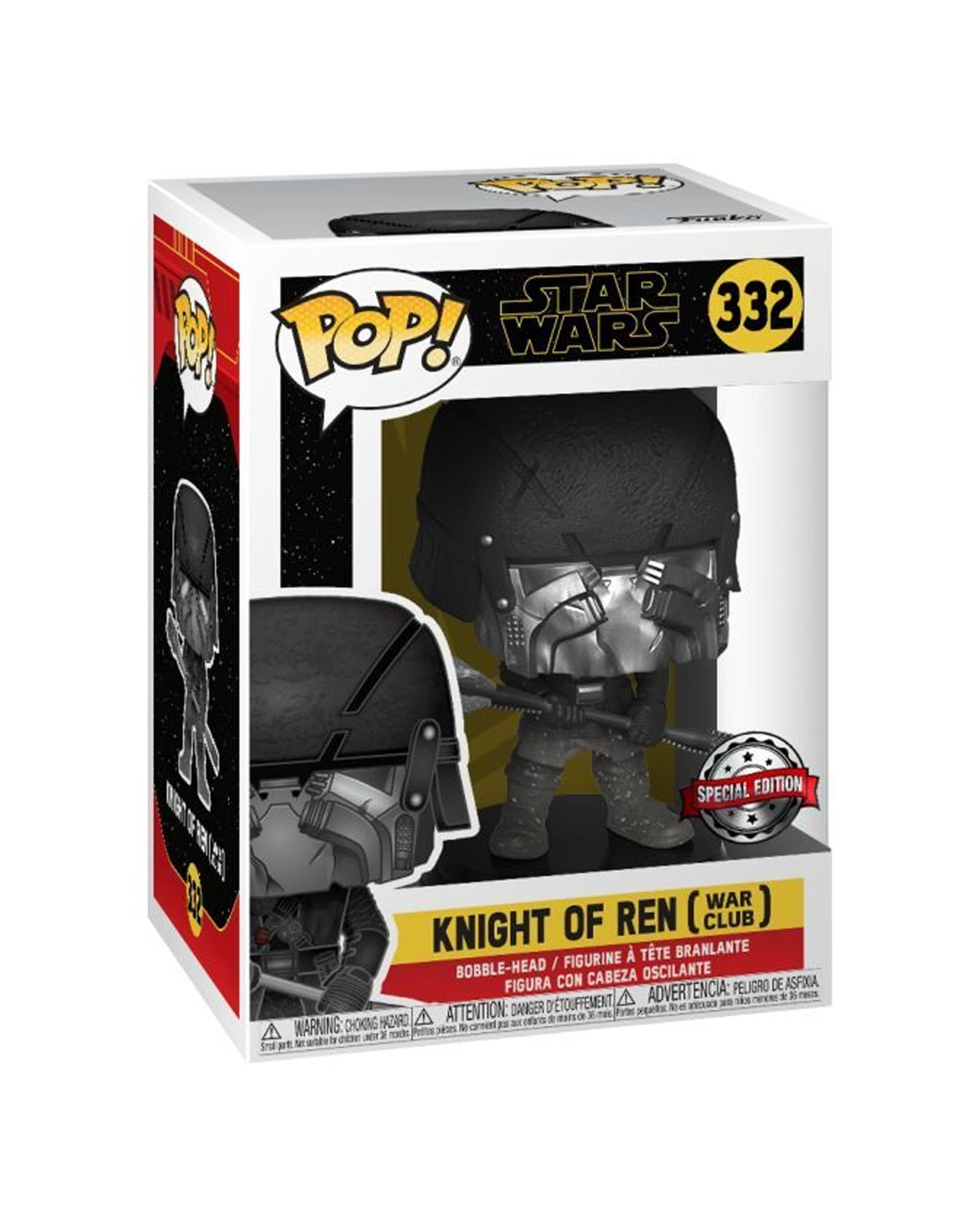 3 Pop Vinyl Figurine Star Wars Knight Of Ren War Club 10cm Collectible Episode IX - Black, 3 of 3