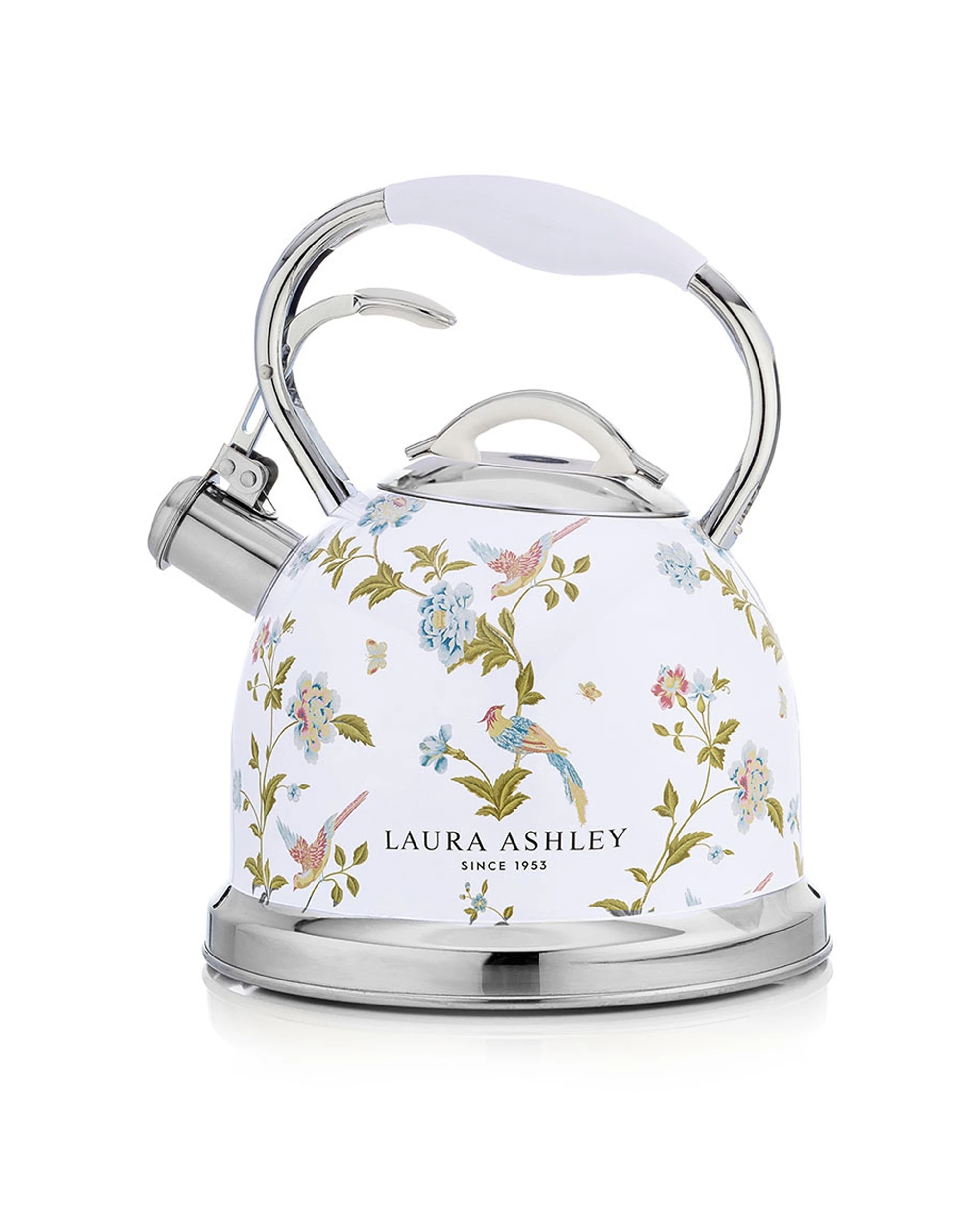 1 Laura Ashley Stove Top Kettle 2.5L 10 Cup Food Grade Stainless Steel Whistling - White, 1 of 7