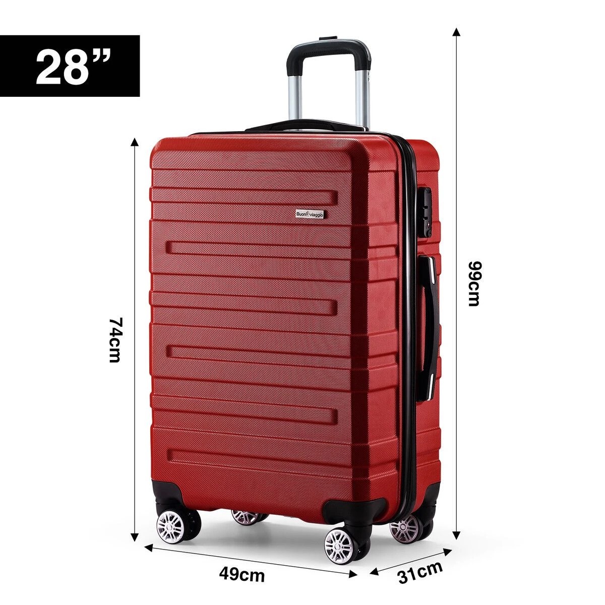 2 Buon Viaggio 3 Piece Luggage Set Travel Suitcases, 2 of 4