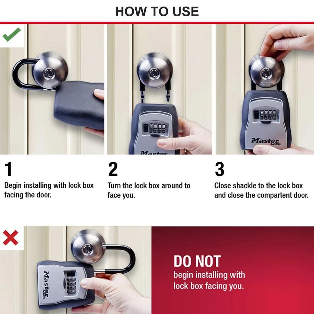 6 Masterlock Medium Combination Portable Key Safe, 6 of 10