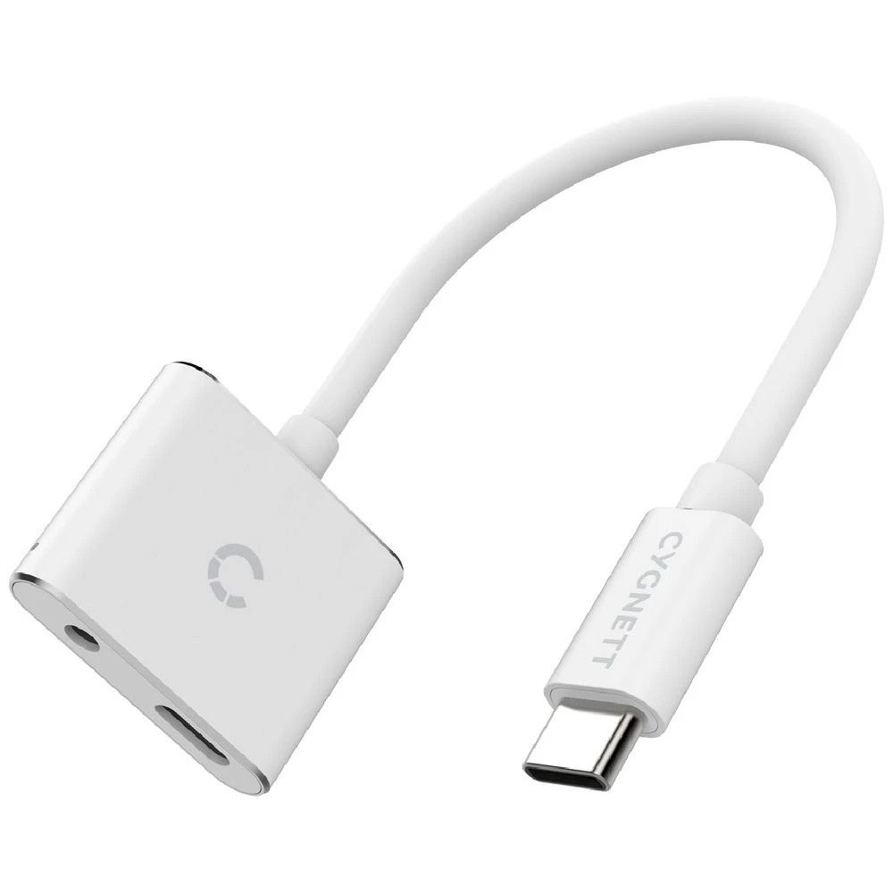 1 Cygnett Essentials 3.5mm to USB-C Adaptor with Charging Port, 1 of 4