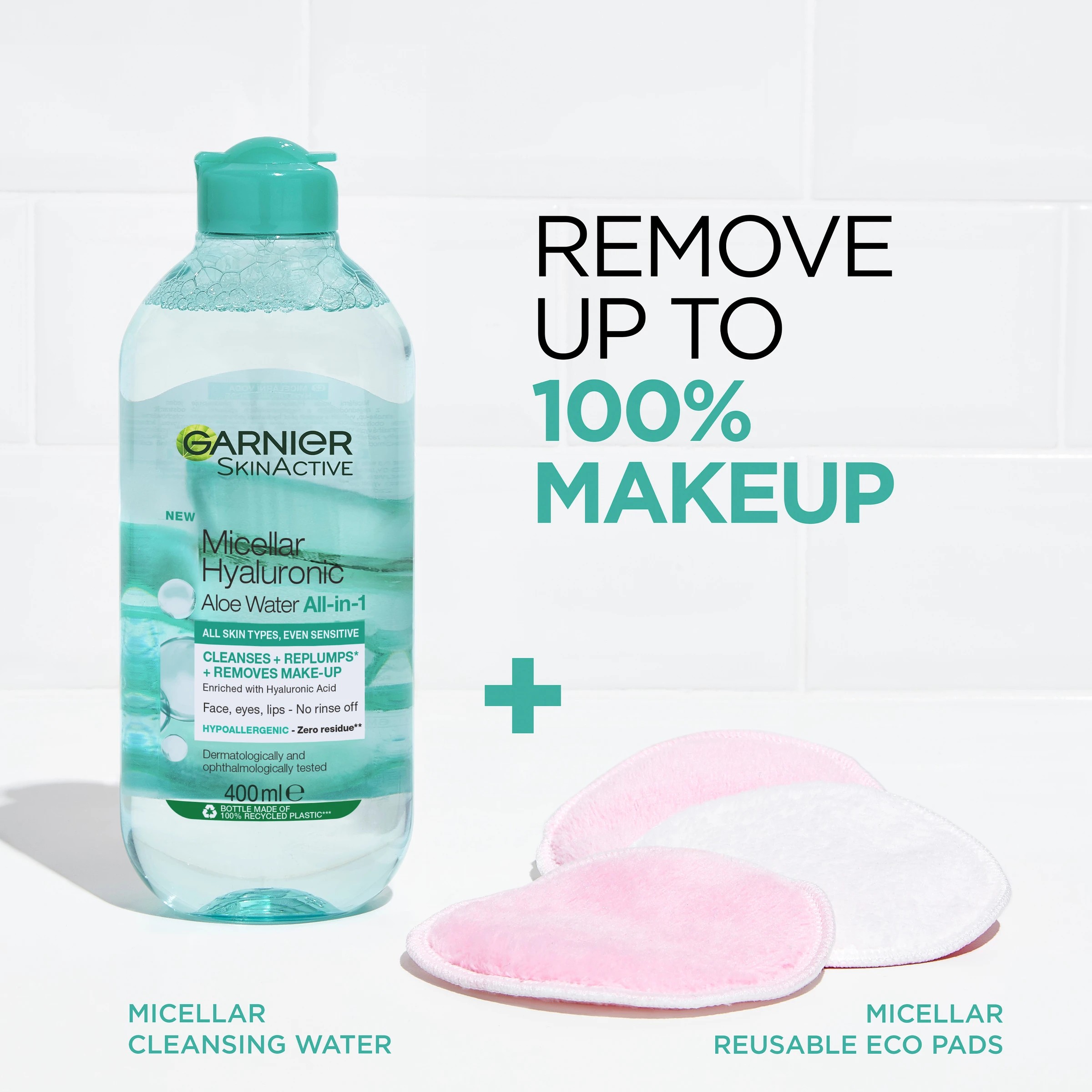 6 Garnier SkinActive All-in-1 Micellar Cleansing Water 400ml - Hyaluronic Acid and Aloe Vera, 6 of 9