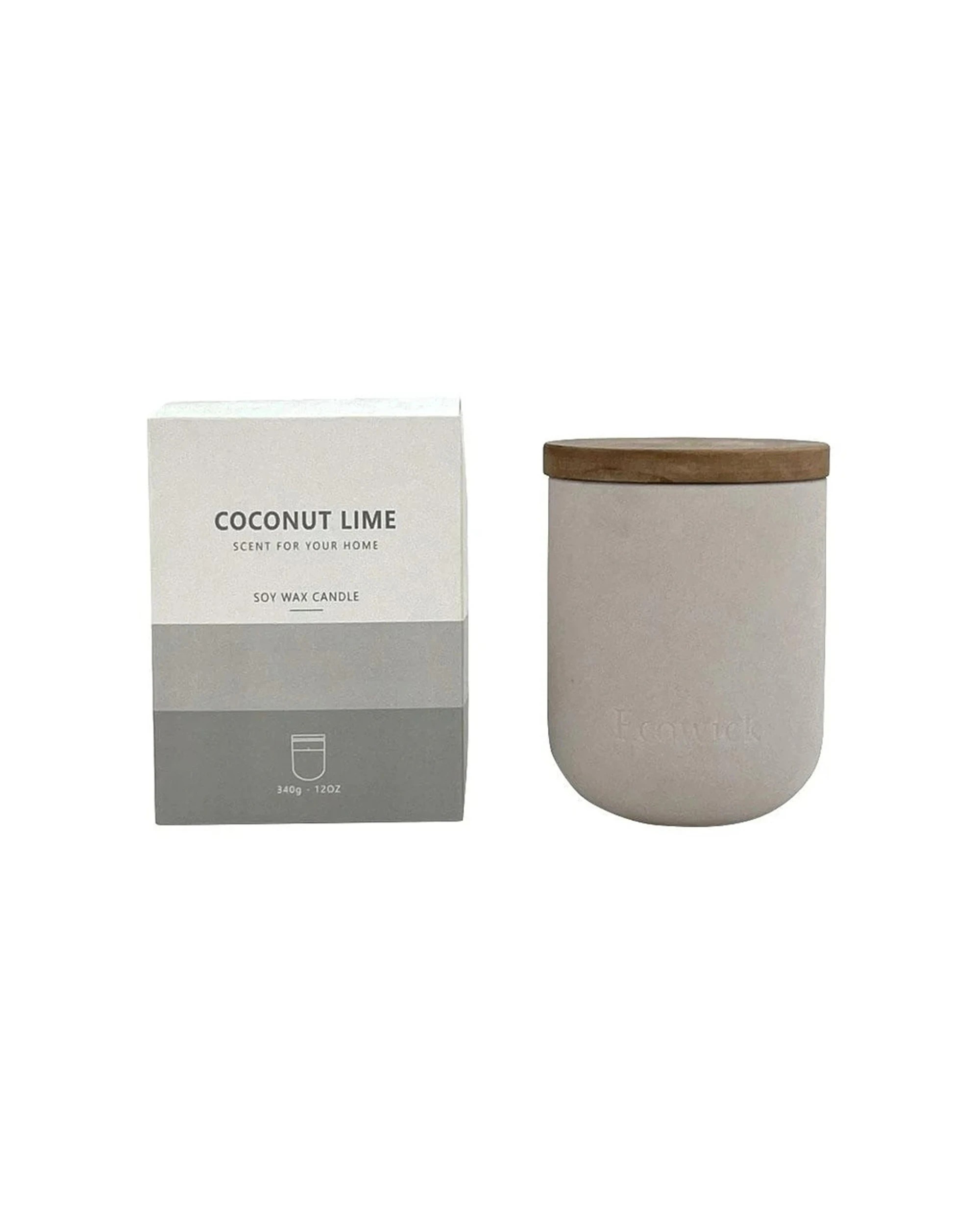 1 Wick2Ware Candle Jar Coconut Lime Scented 340g Soy Wax Aromatic Home Fragrance - Natural, 1 of 1