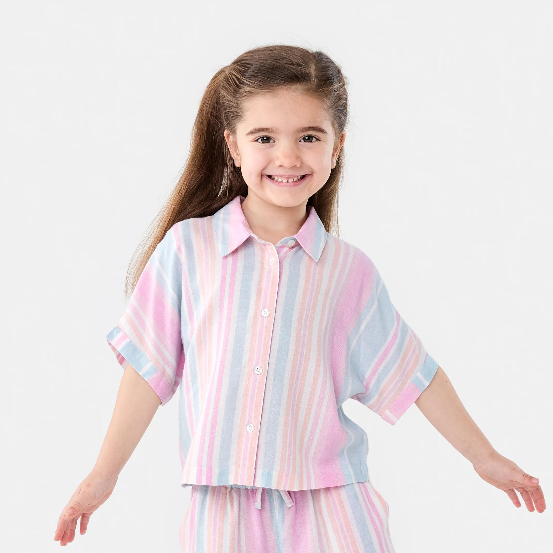 1 Oversize Woven Shirt Mul Stripe, 1 of 8