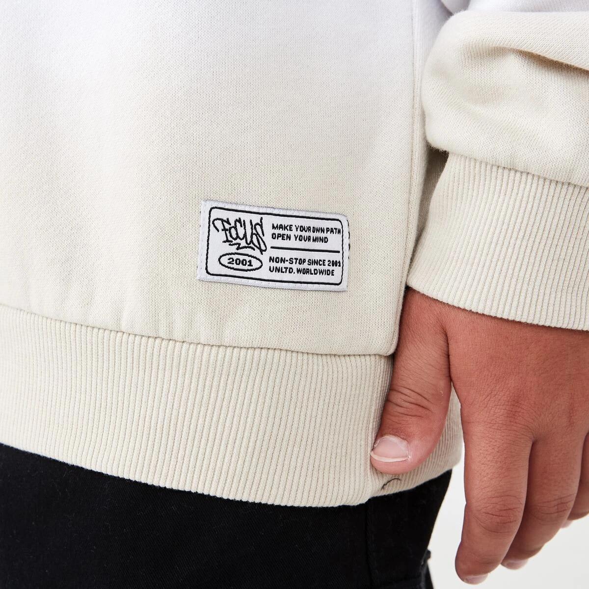 4 Oversized Washed Crew Neck Sweatshirt Faded Blue, 4 of 6