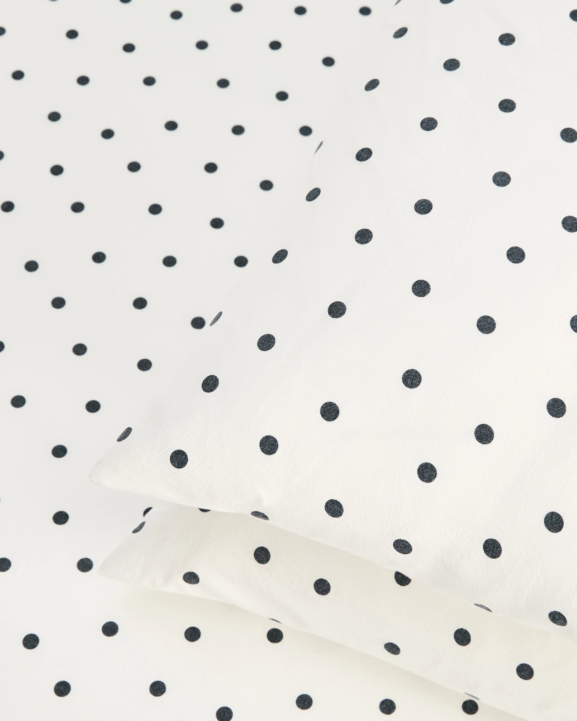 3 Arlo Polka Dot Stonewash Cotton Fitted Sheet - King Bed - Black, 3 of 5