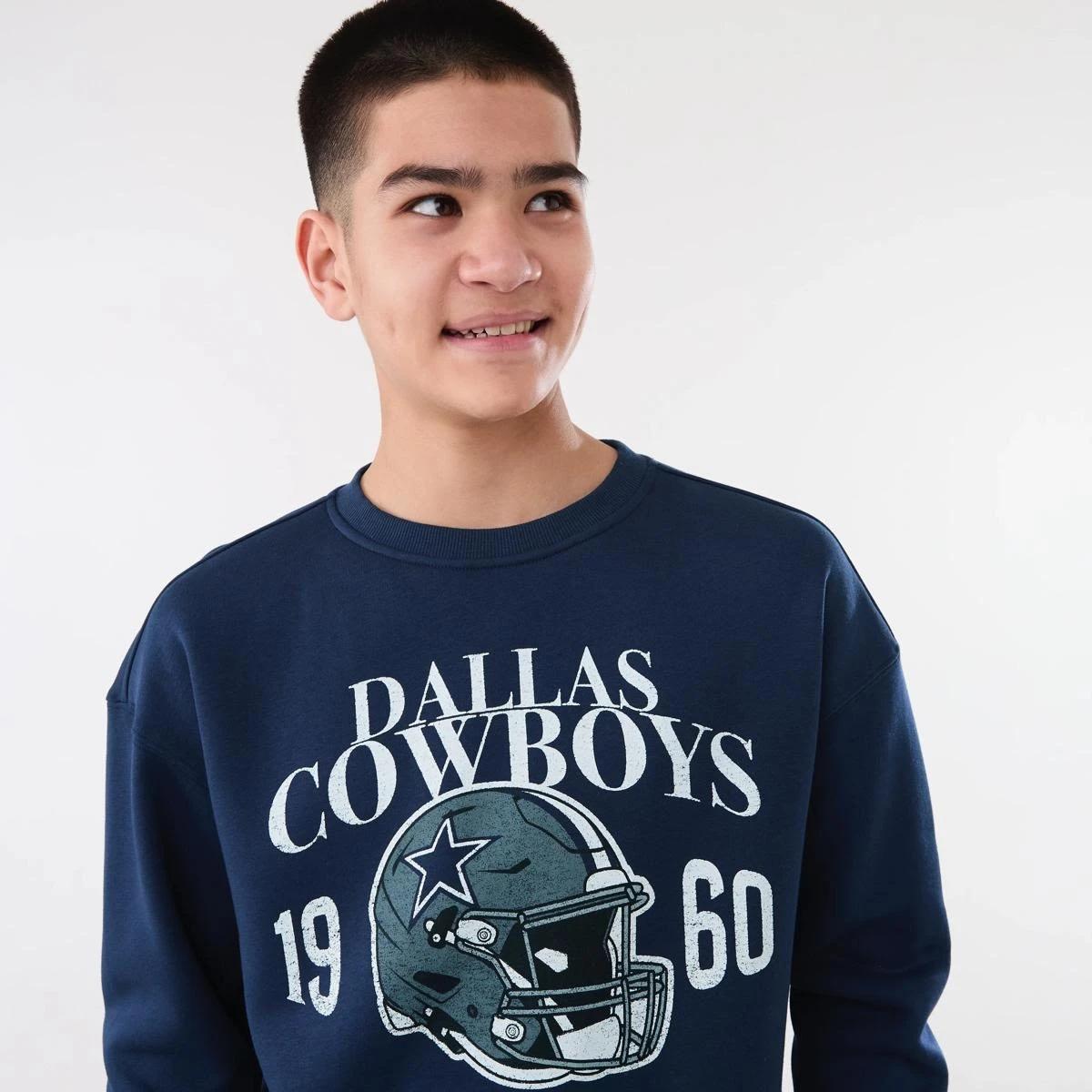3 Official NFL Youth Fleece Top Navy Dallas, 3 of 6