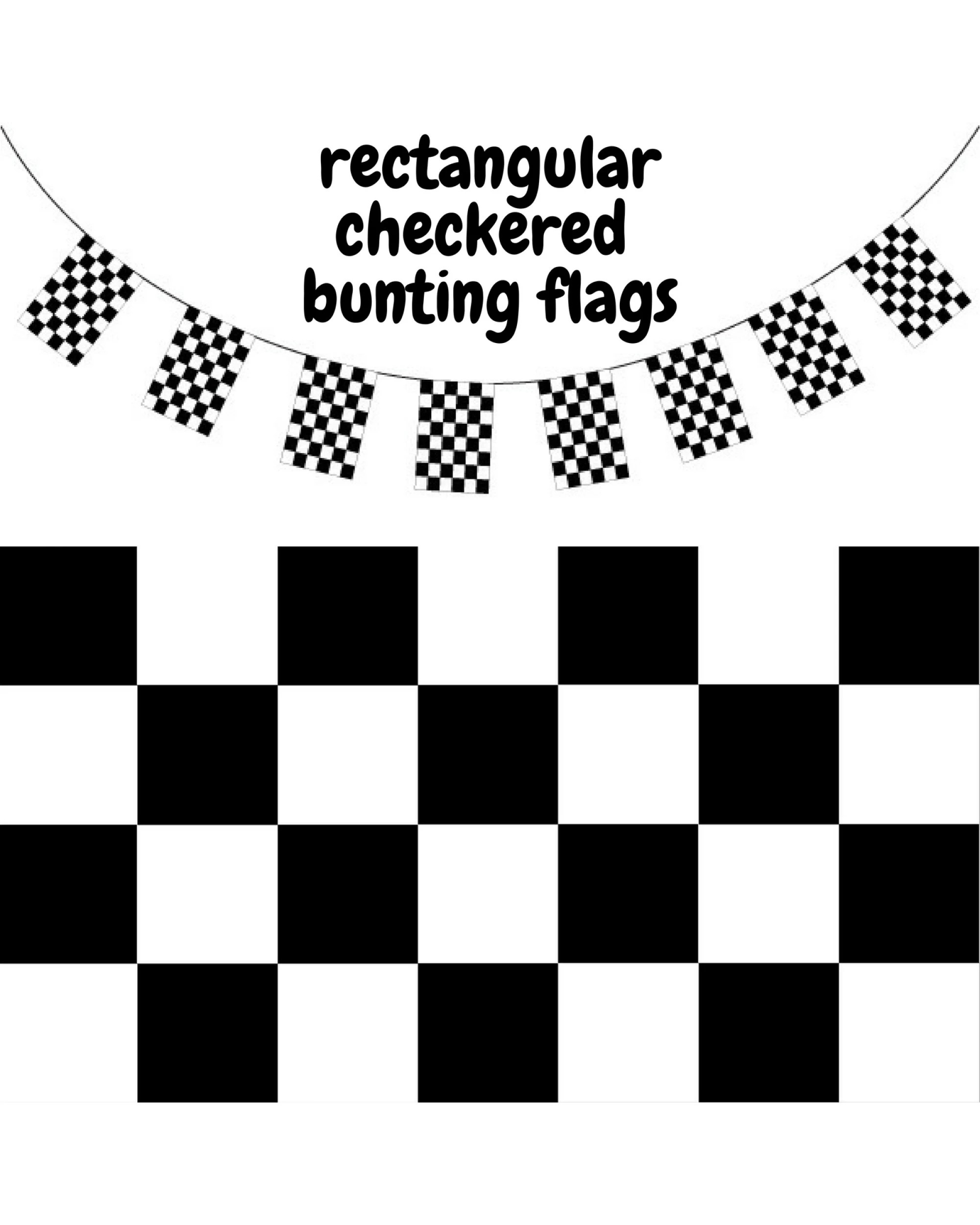 2 Br Costumes Checkered Bunting Flag Race Car Chequered Flag Banner Hanging Decoration Rectangular - 10.8 Metres, 2 of 5