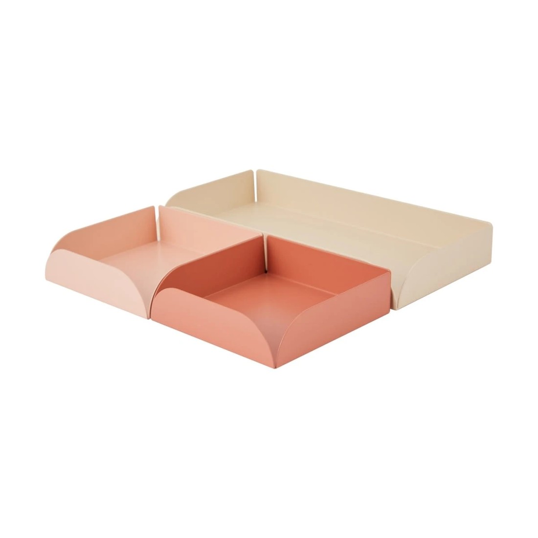 1 3 Piece Metal Desk Tray, 1 of 6