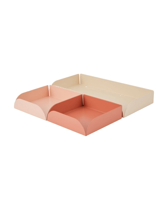 3 Piece Metal Desk Tray