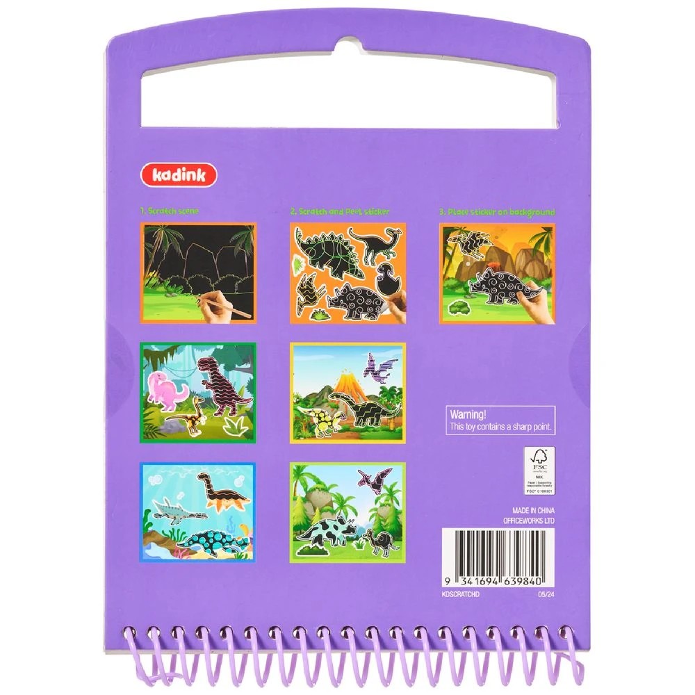 2 Kadink Scratch Sticker Book Dino Discovery, 2 of 4