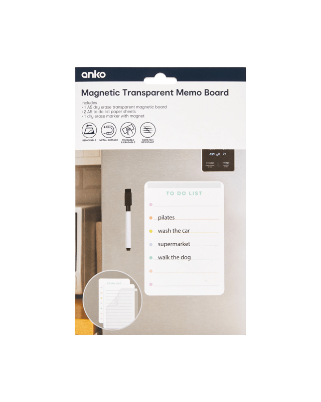 A5 Magnetic Transparent Memo B