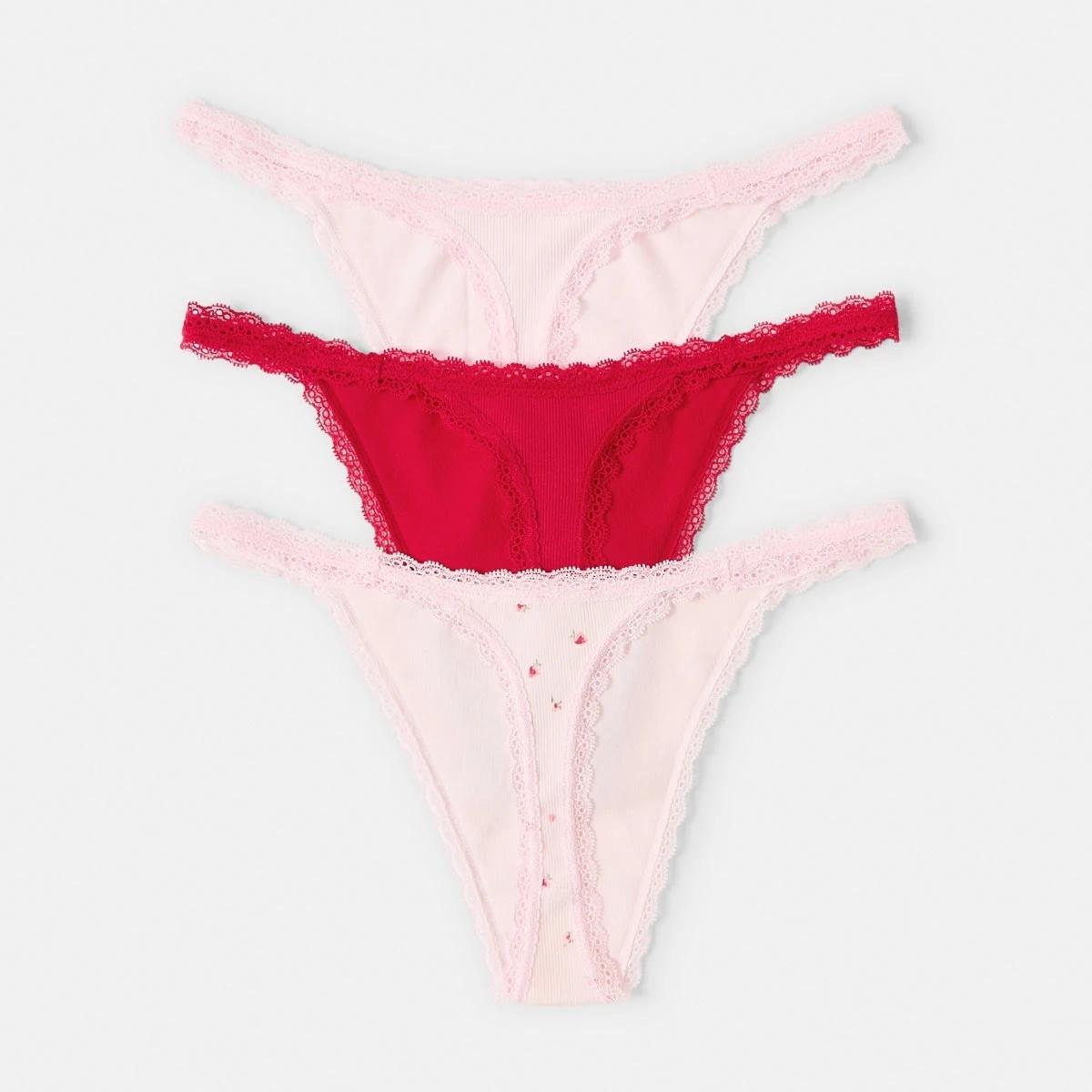 2 3 Pack Seamfree G-String Briefs Love Frl, 2 of 9