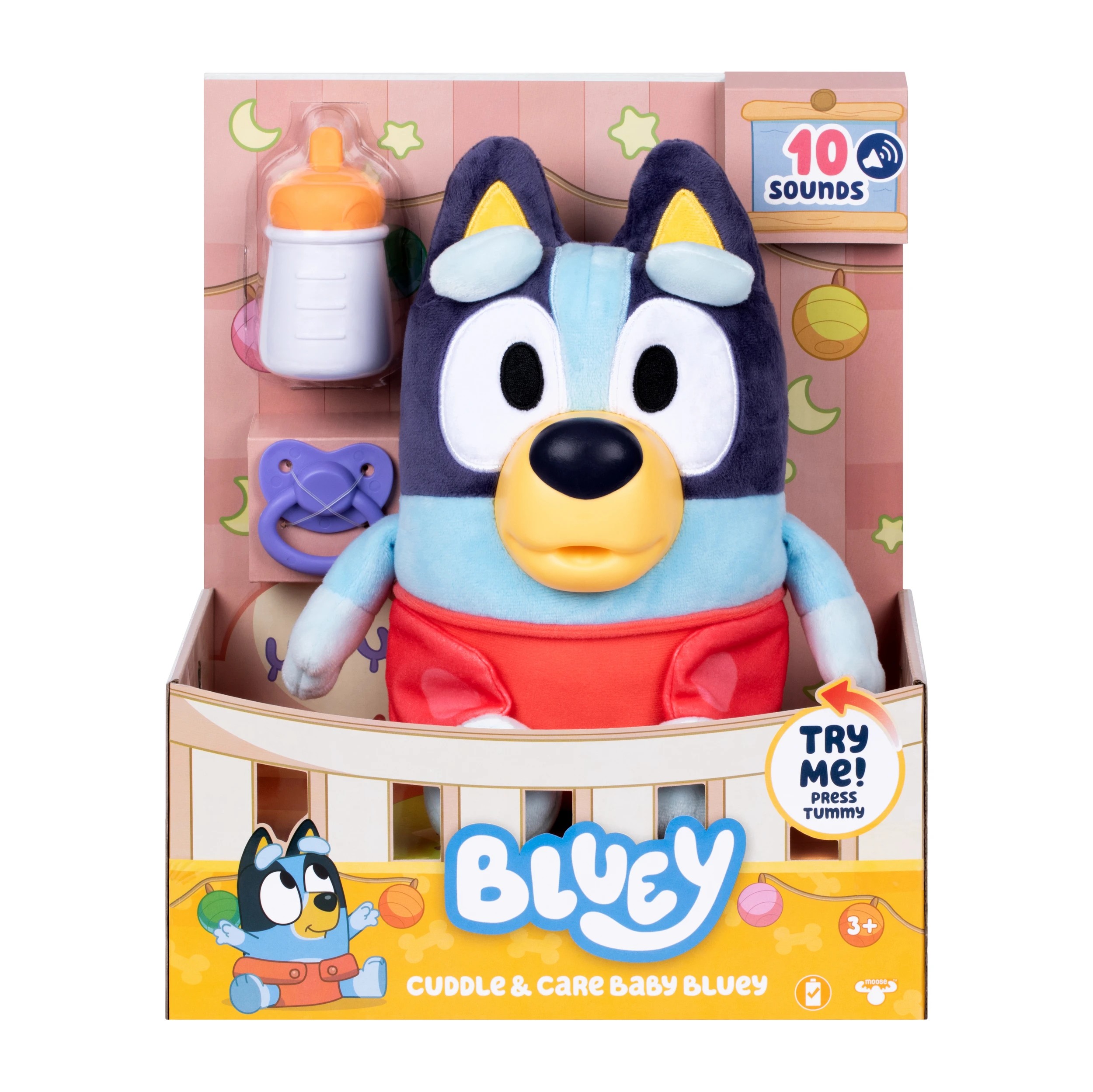 1 Cuddle & Care Baby Bluey with 10 Sounds, 1 of 9