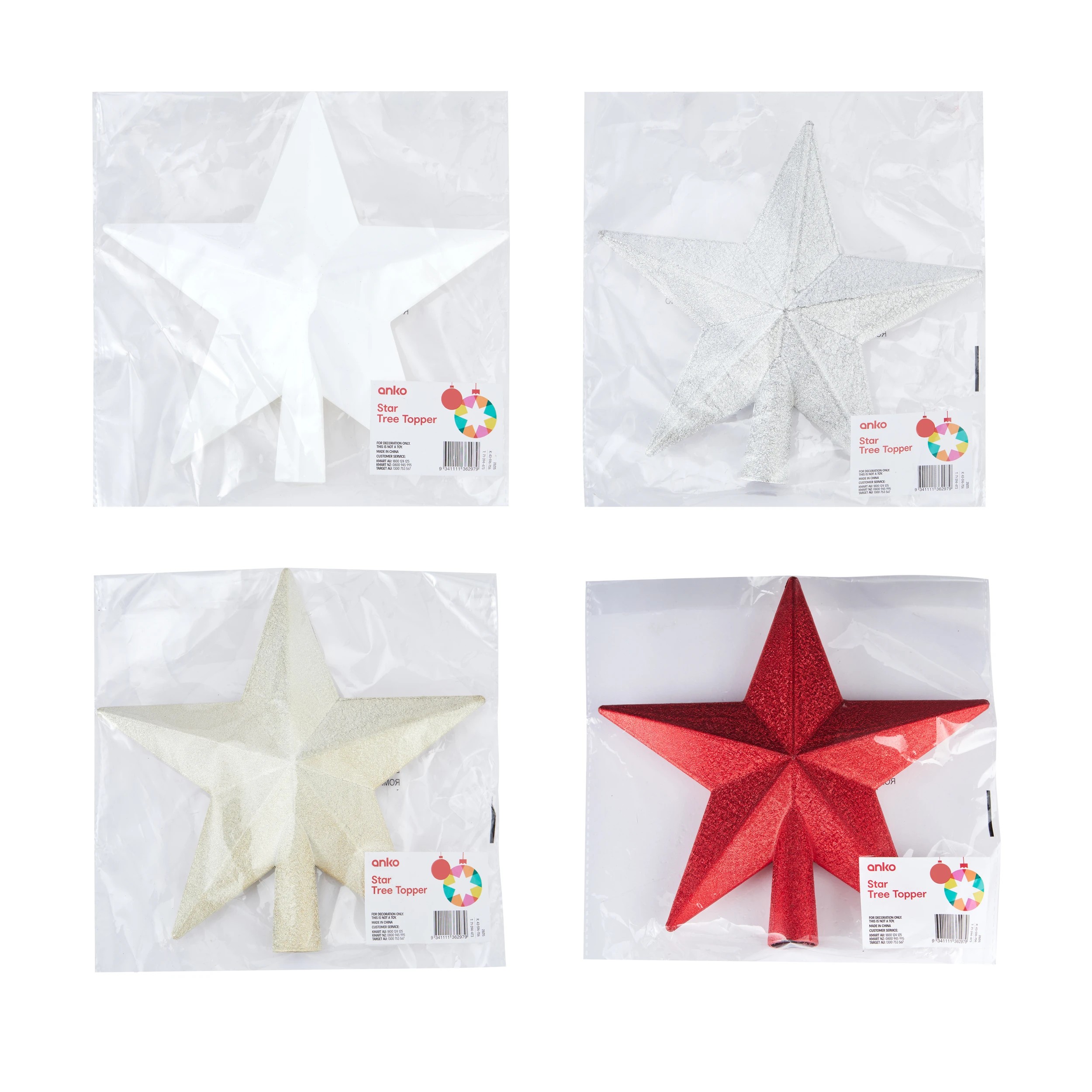 4 Star Tree Topper - Assorted, 4 of 4