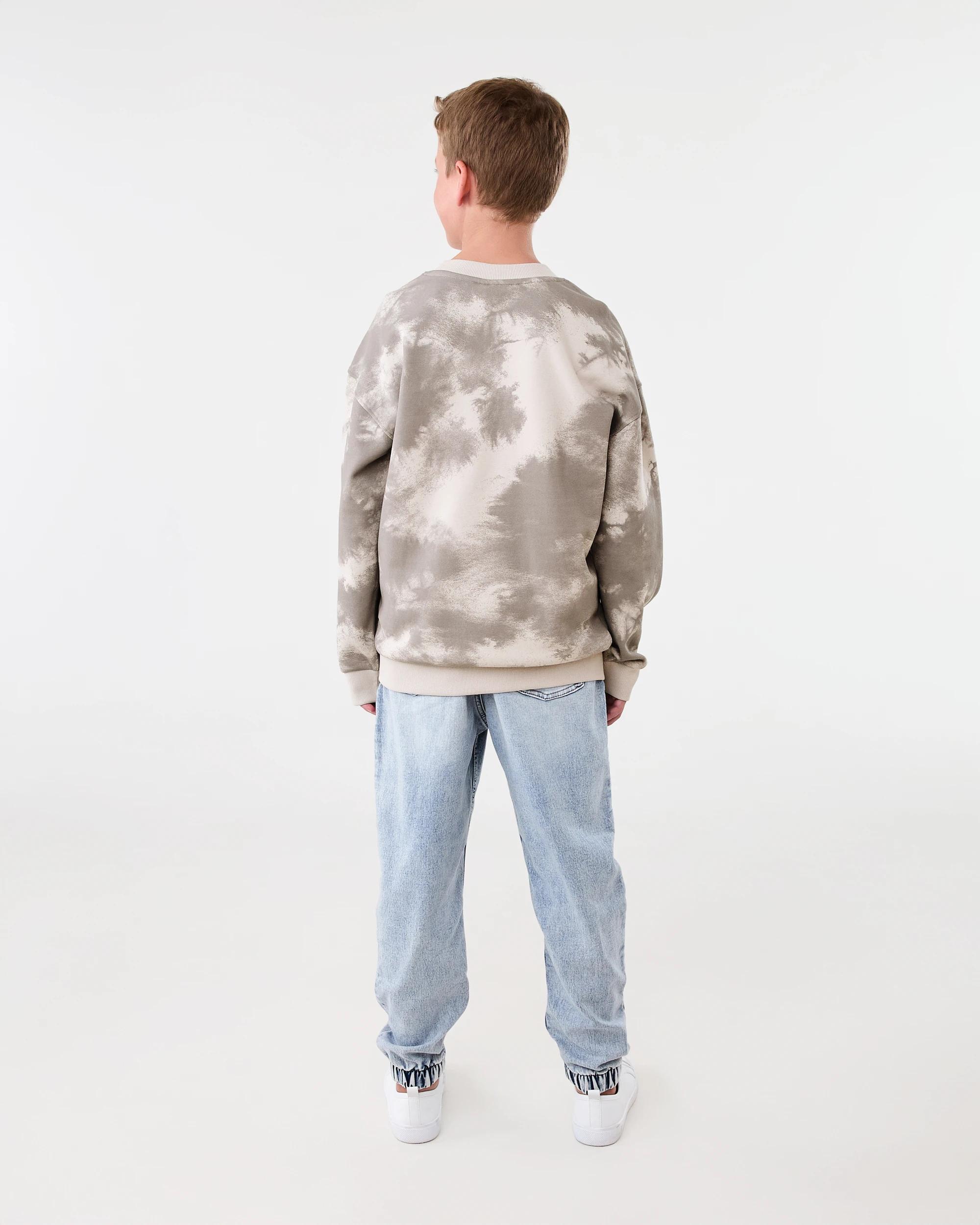 8 Oversized Washed Crew Neck Sweatshirt Gry Tiedye, 8 of 8