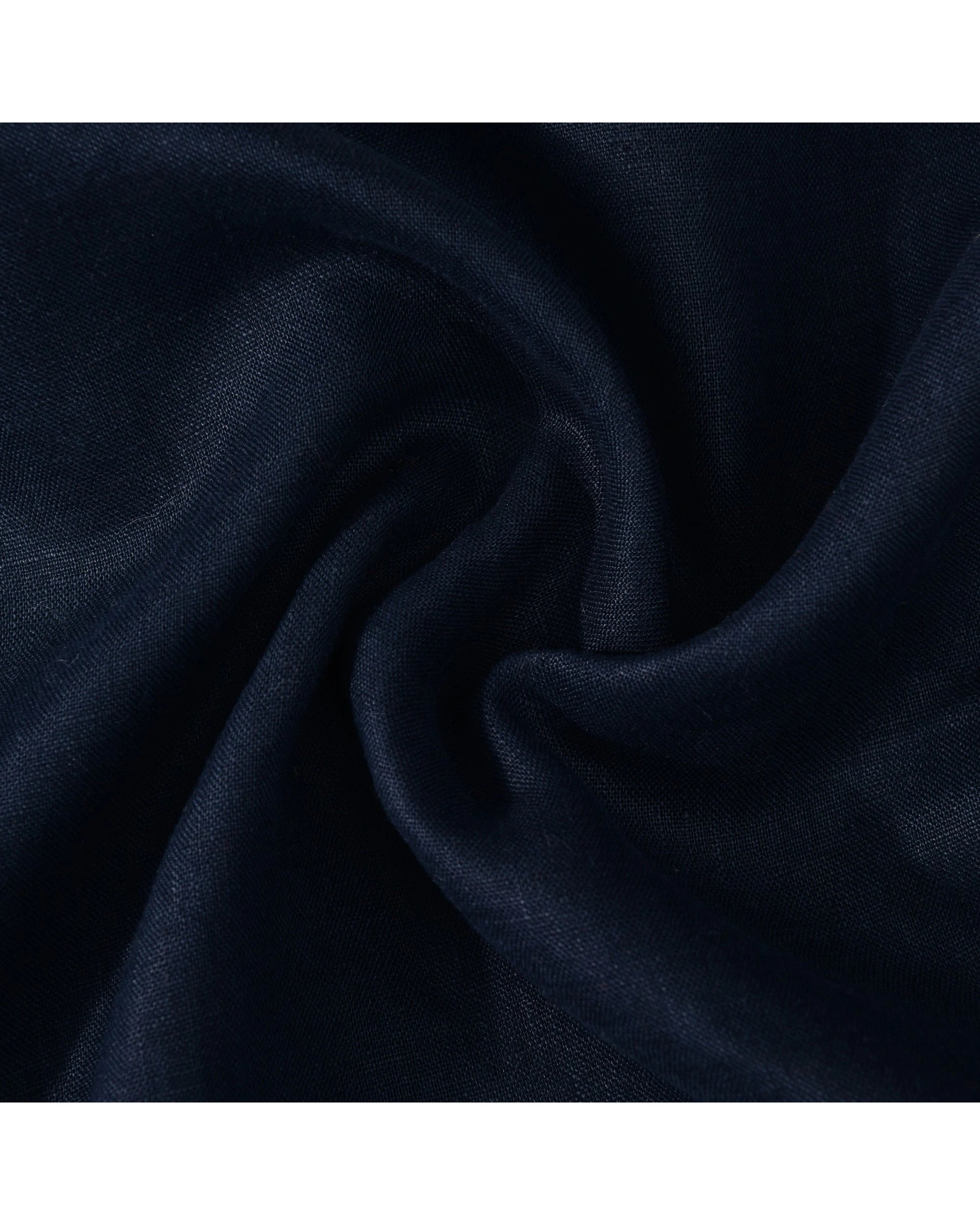 7 Natural Home ARDENNE Washed French Linen Rectangular Cushion with Oxford Edge 40x60cm - Indigo Blue, 7 of 8