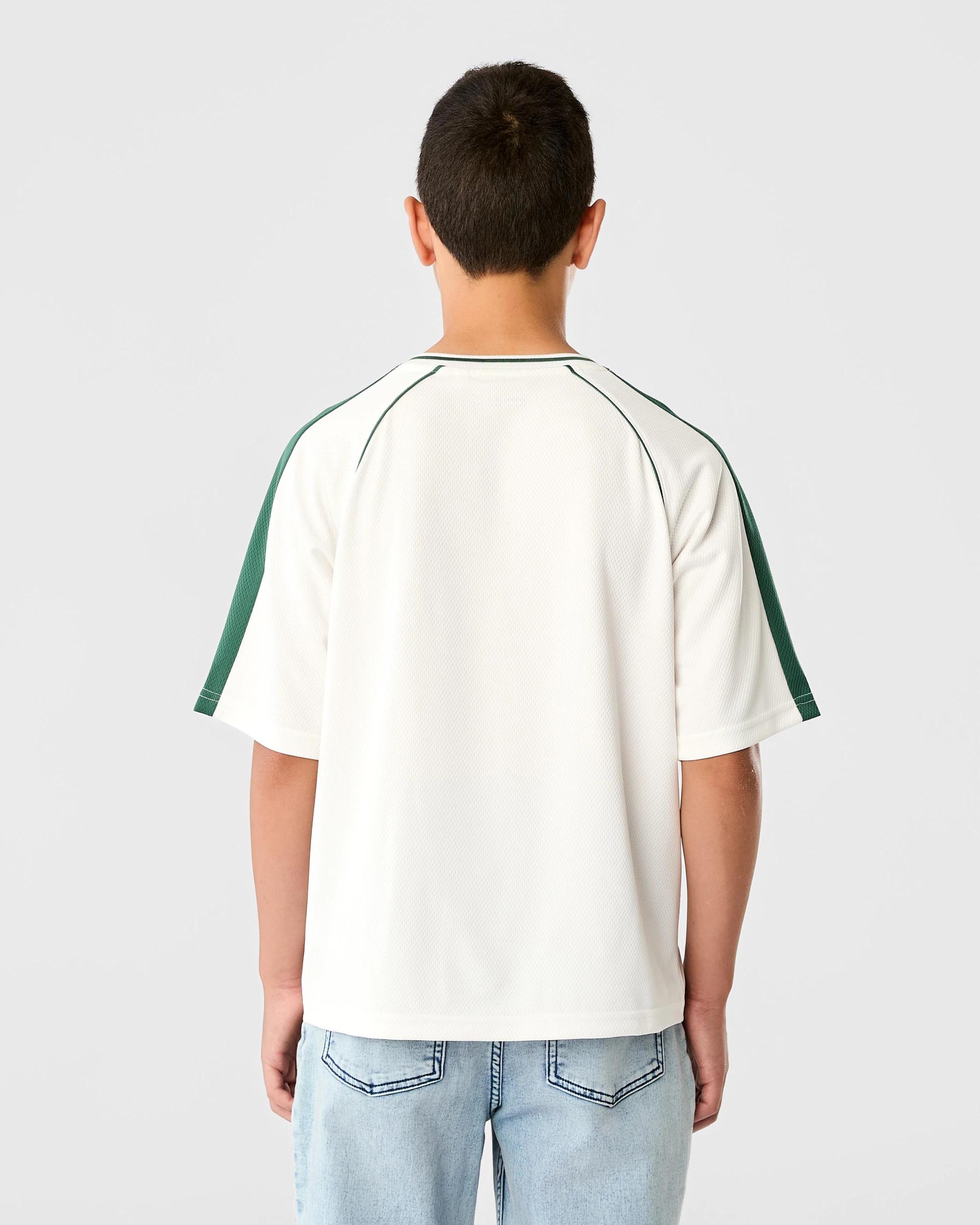 2 Short Sleeve Oversized Mesh T-shirt Snw White, 2 of 8