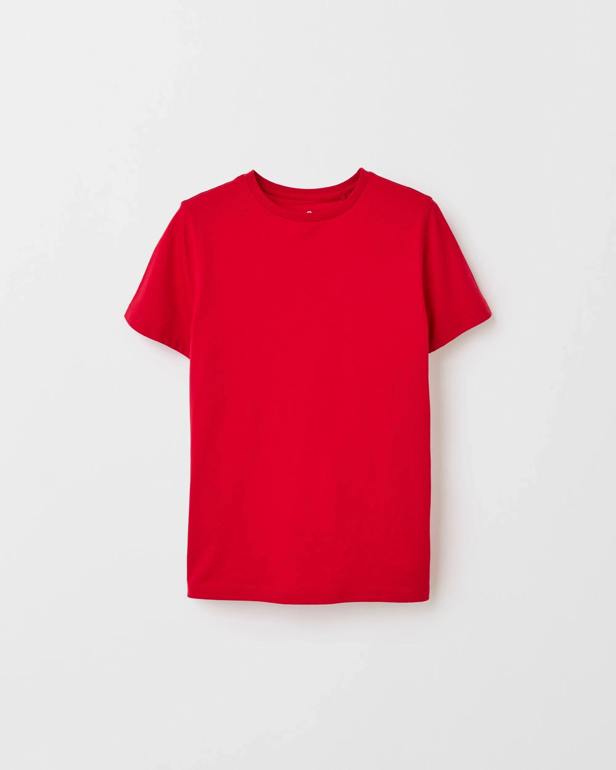 2 Target Kids Australian Cotton 2 Pack School T-Shirt RED, 2 of 3