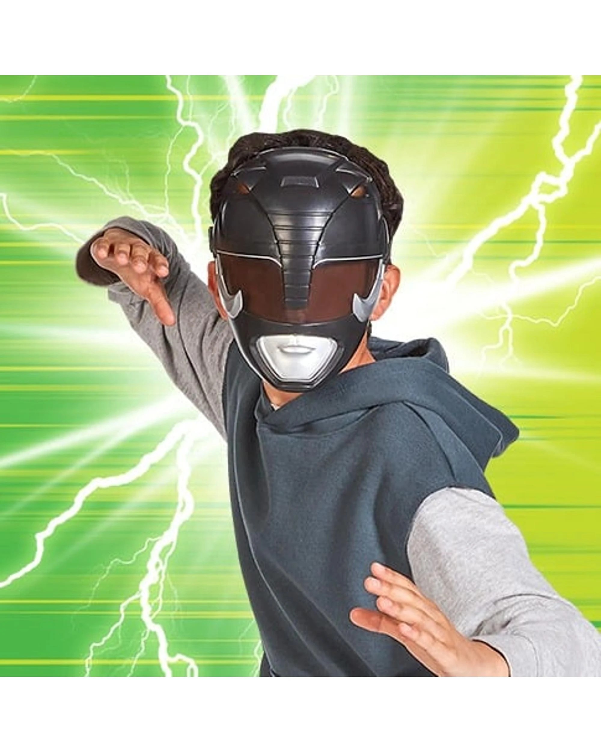 6 Mighty Morphin Power Rangers Re-Ignition Black Ranger Mask, 6 of 6