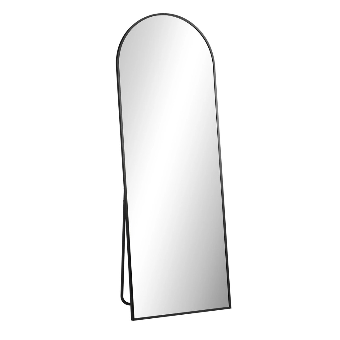 1 Oikiture Full Length Mirror 180x70cm Arched Dressing Floor Mirrors Free Standing
 - Black, 1 of 9
