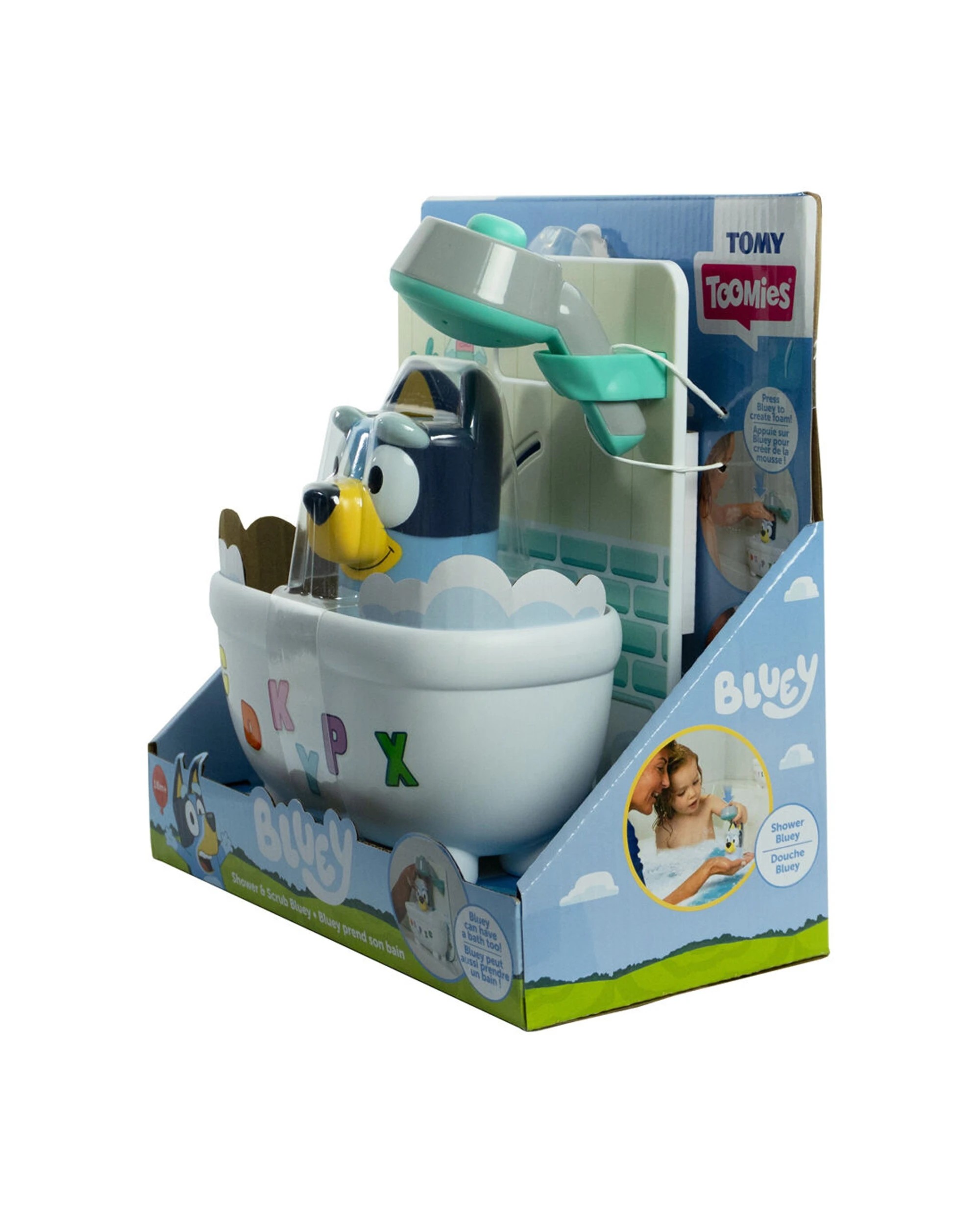 4 Tomy Toomies Shower & Scrub Bluey With Figurine Bathtime Activity Toy - Multi, 4 of 8